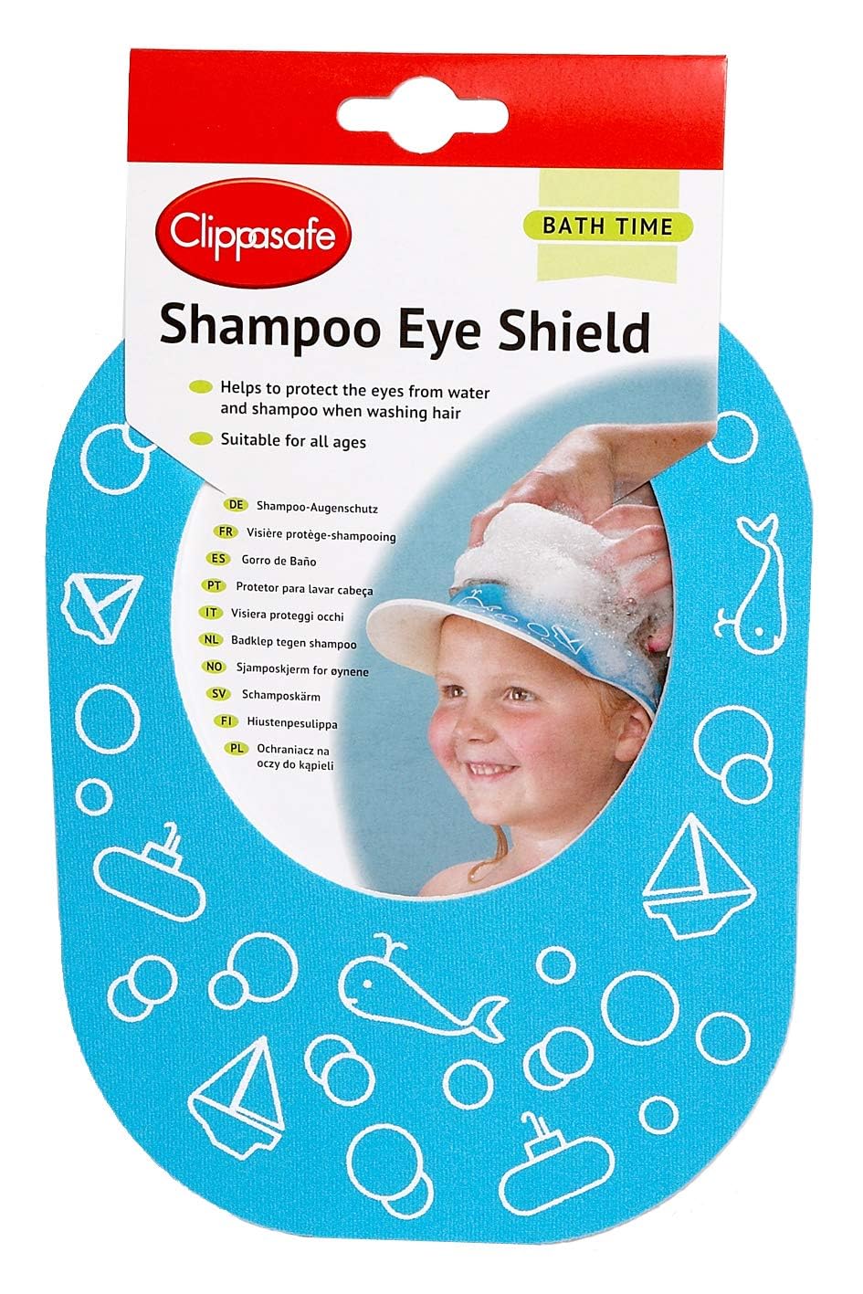 Clippasafe Soft Neoprene Rubber Shampoo Eye Shield for Bath Time Comfort