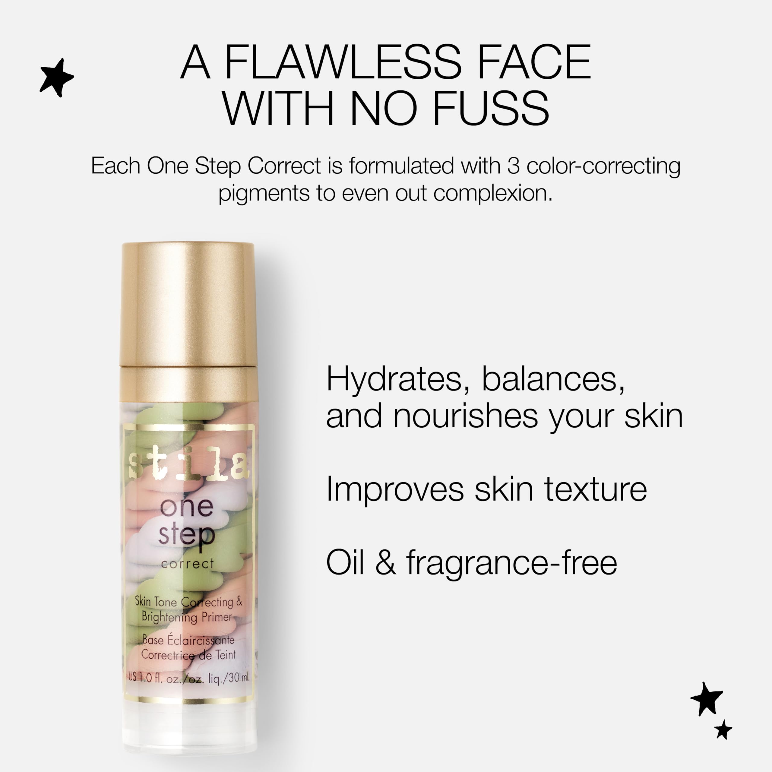 Stila One Step Correct Triple-Swirled Helix Serum for Color Correction and Brightening 30 ml 5