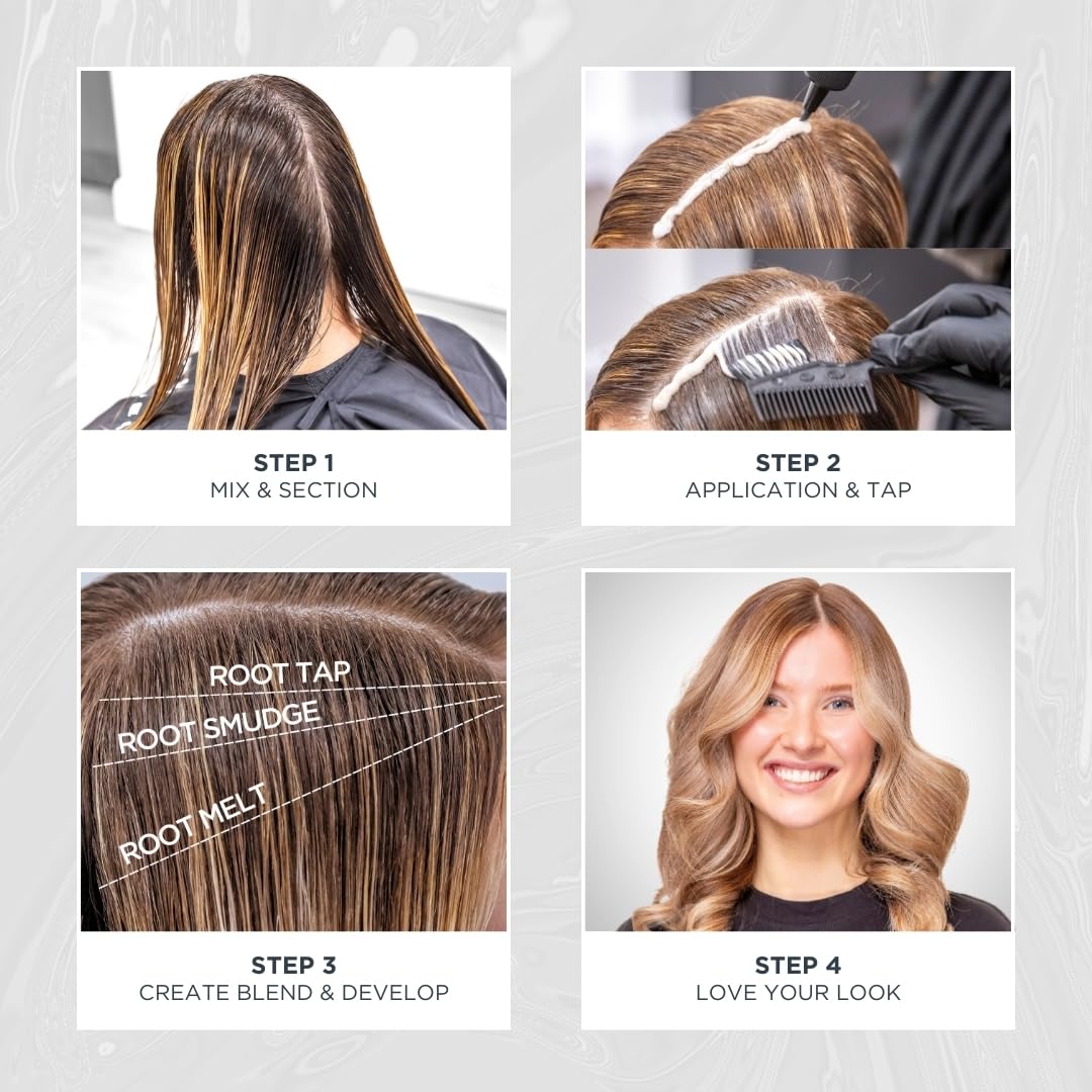 Jerome Russell Bblonde SMUDGE Root Blending Kit - Dramatic Cool | Professional At-Home Root Softening 4