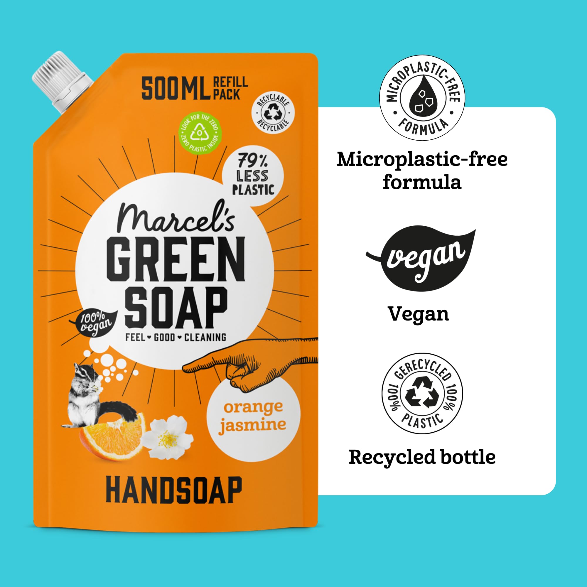 Marcel's Green Soap Hand Soap Refill Orange & Jasmine with Glycerine - 515g 6