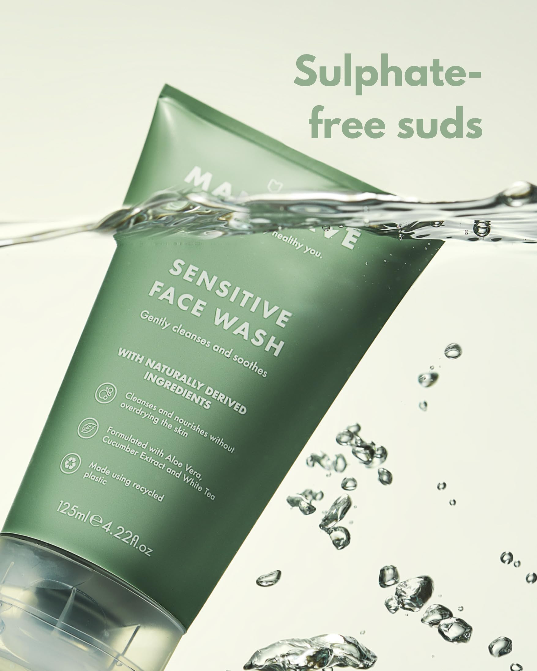 ManCave Face Wash Cleanse & Purify for Sensitive Skin with Cucumber, Aloe Vera & Vitamin E, 125 ml 7