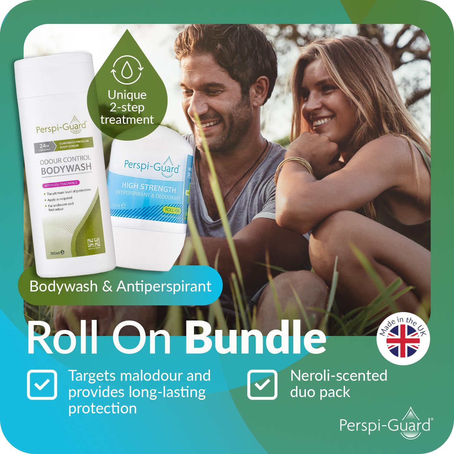 Perspi-Guard Antibacterial Body Wash & 48 Hr Antiperspirant Duo with Neroli Scent