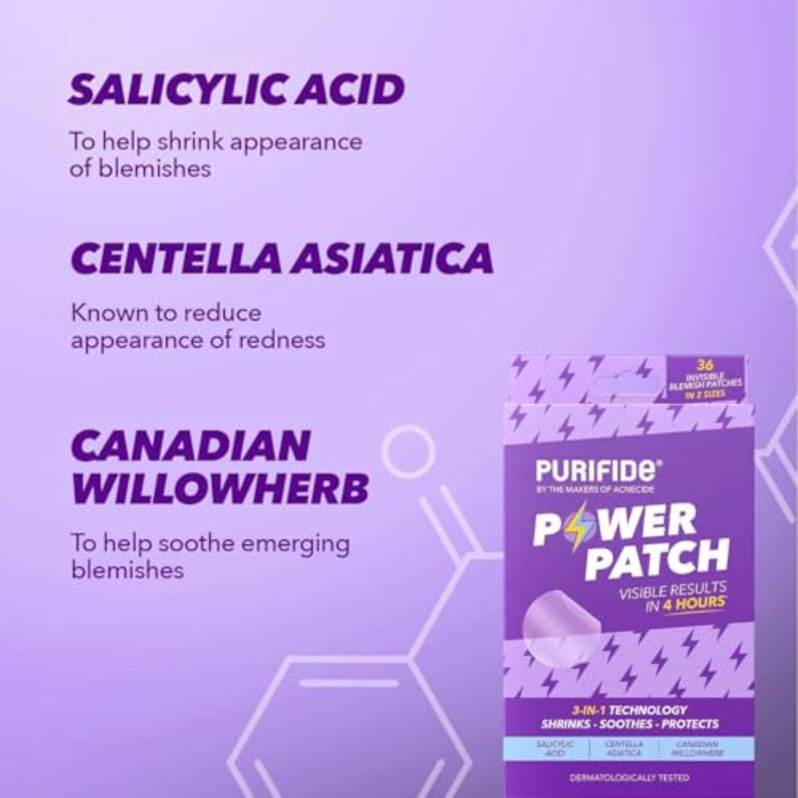 Acnecide Purifide Power Pimple Patches - 36 Invisible Spot Treatments with Salicylic Acid 7