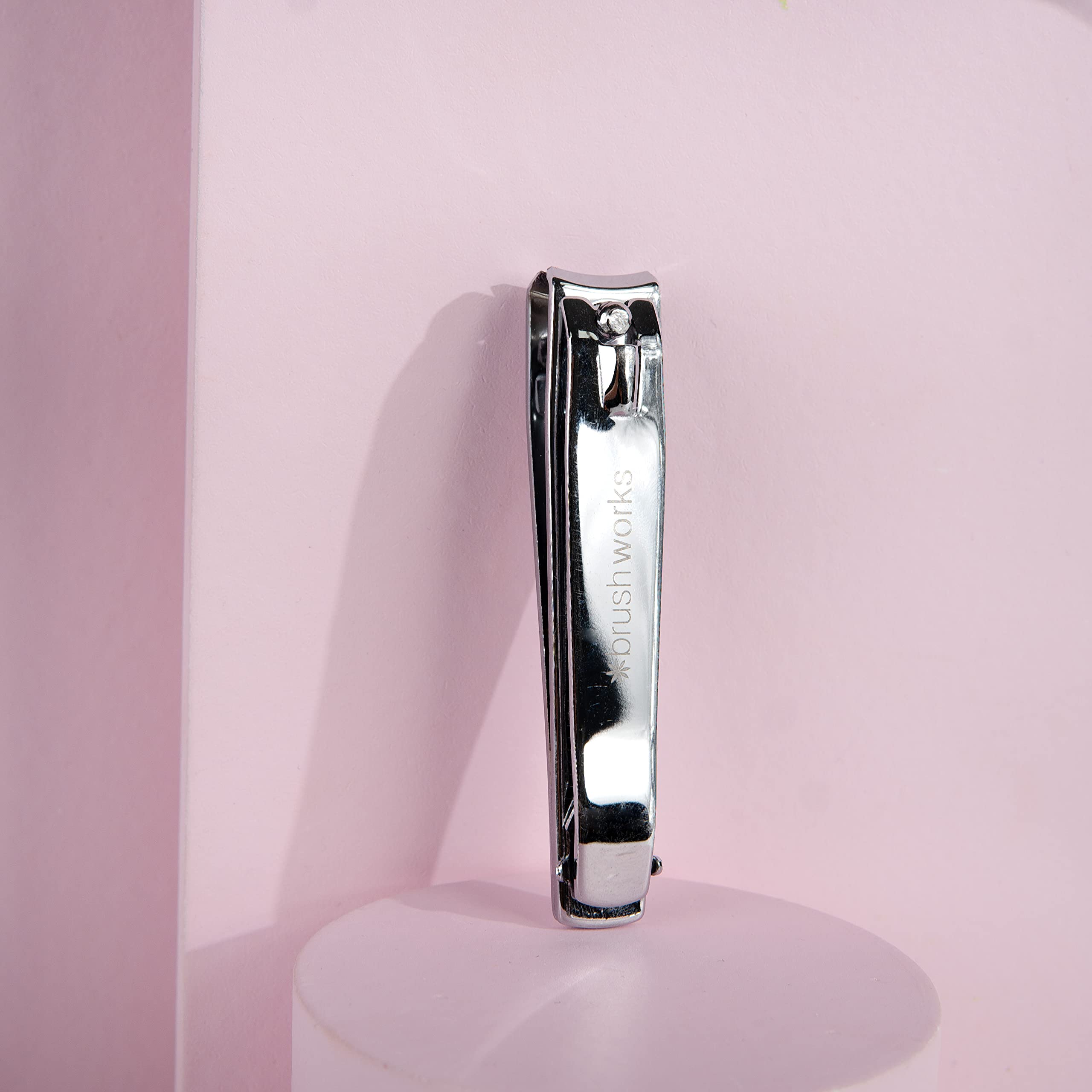 Brushworks Stainless Steel Toe Nail Clipper with File and Cleaner