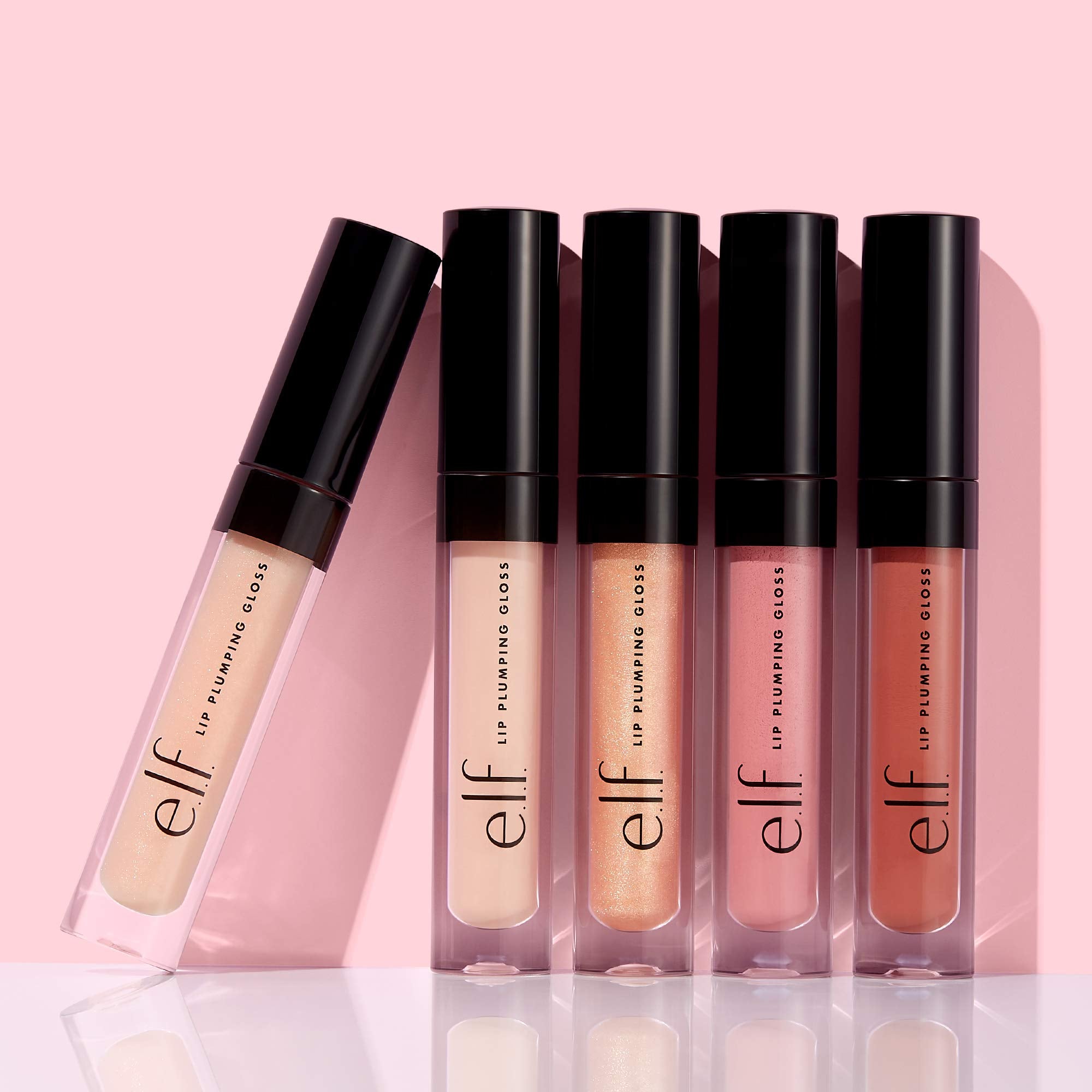 e.l.f. Lip Plumping Gloss in Sparkling Rosé - High-Shine, Volumizing, Hydrating 7