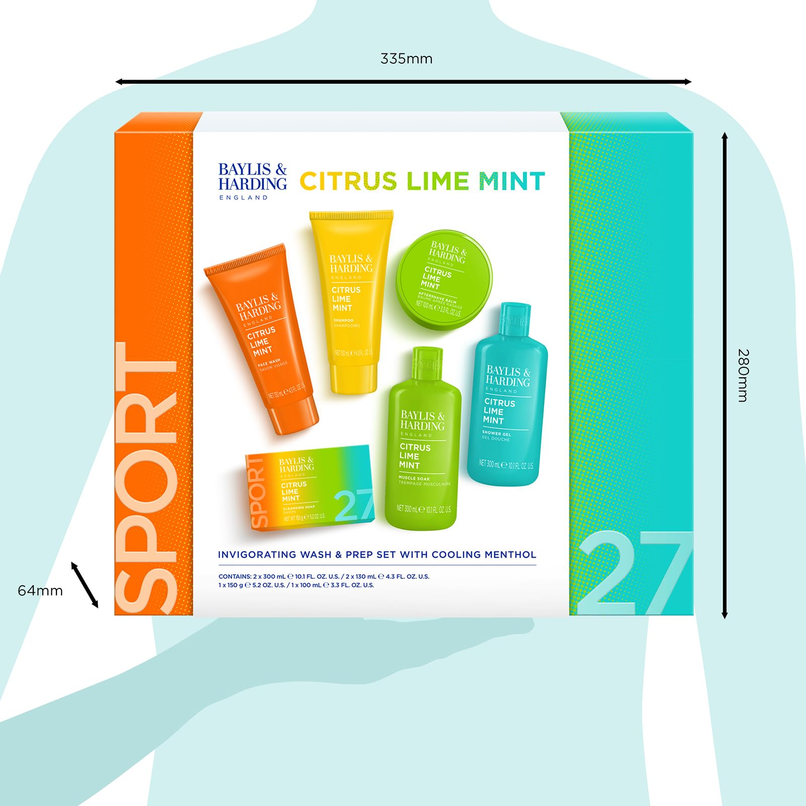 Baylis & Harding Men's Citrus, Lime & Mint Invigorating Shower & Prep Gift Set 6