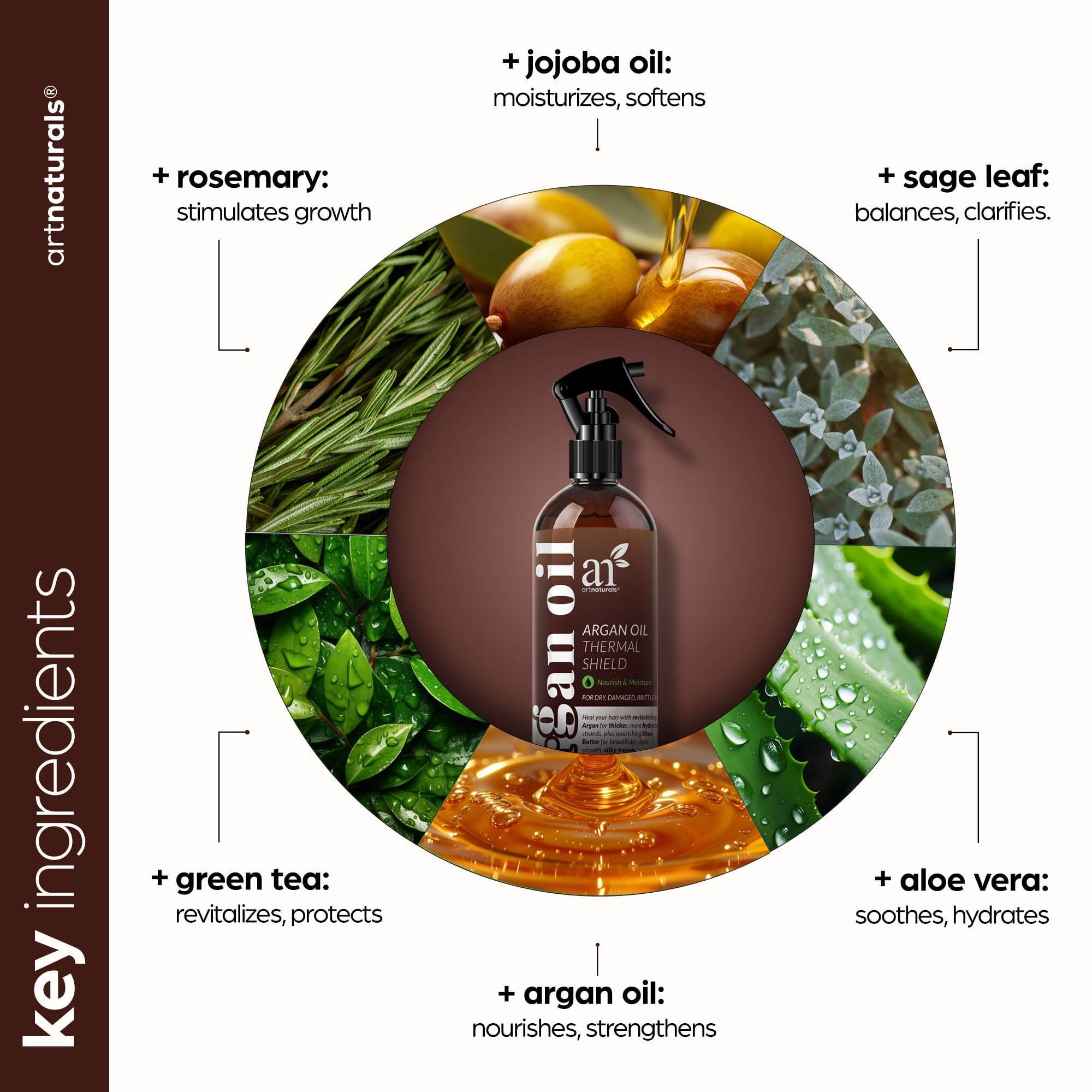 ArtNaturals Argan Oil Thermal Shield Heat Protection Leave-In Conditioner (8 Fl Oz) 4