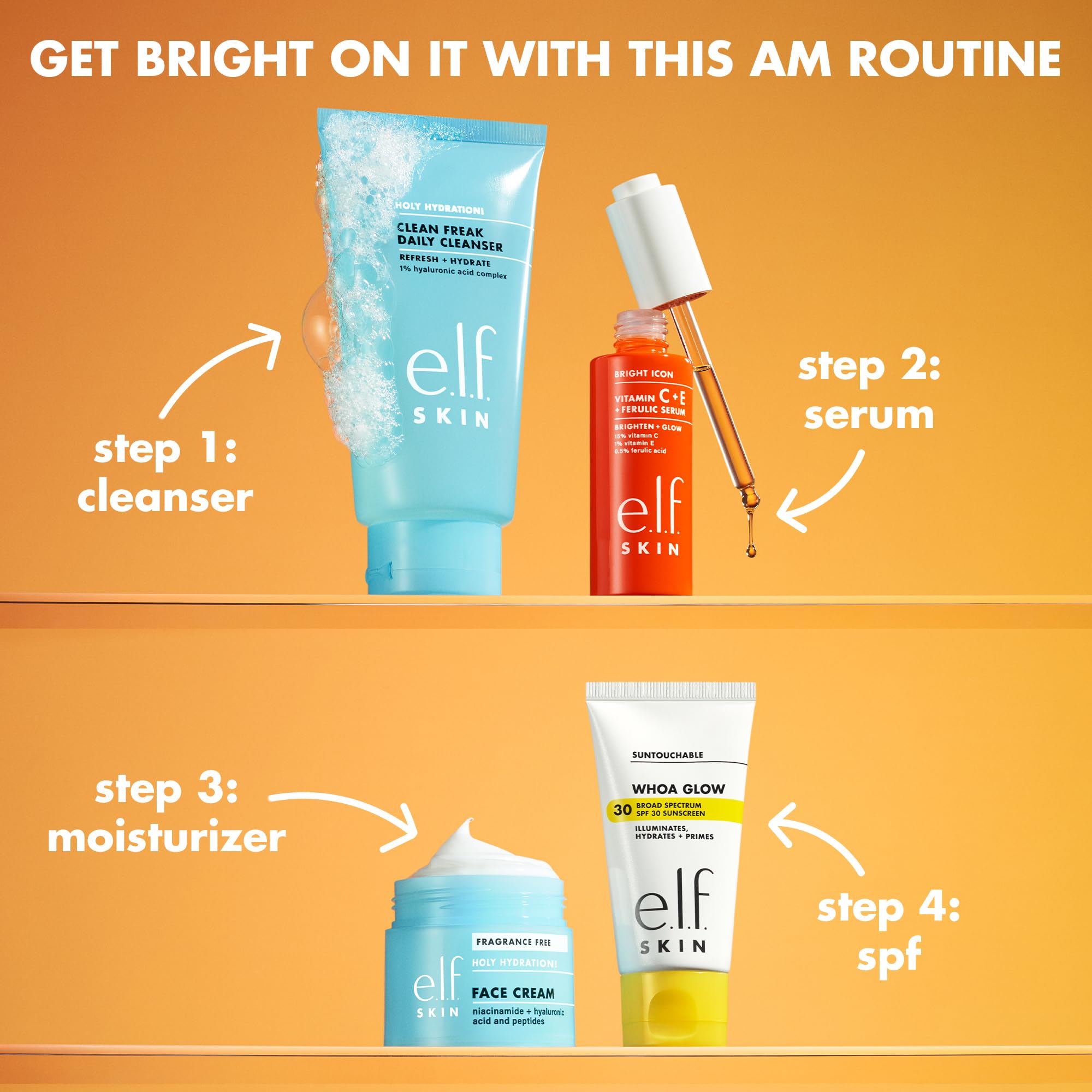 e.l.f. SKIN Bright Icon Vitamin C + E + Ferulic Serum Mini for Brightening 6