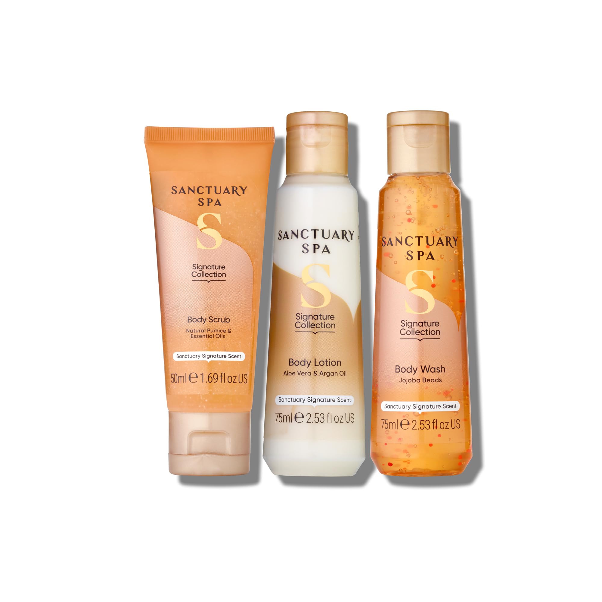 Sanctuary Spa Me Time Minis Gift Set - Vegan Body Wash, Scrub & Lotion 6