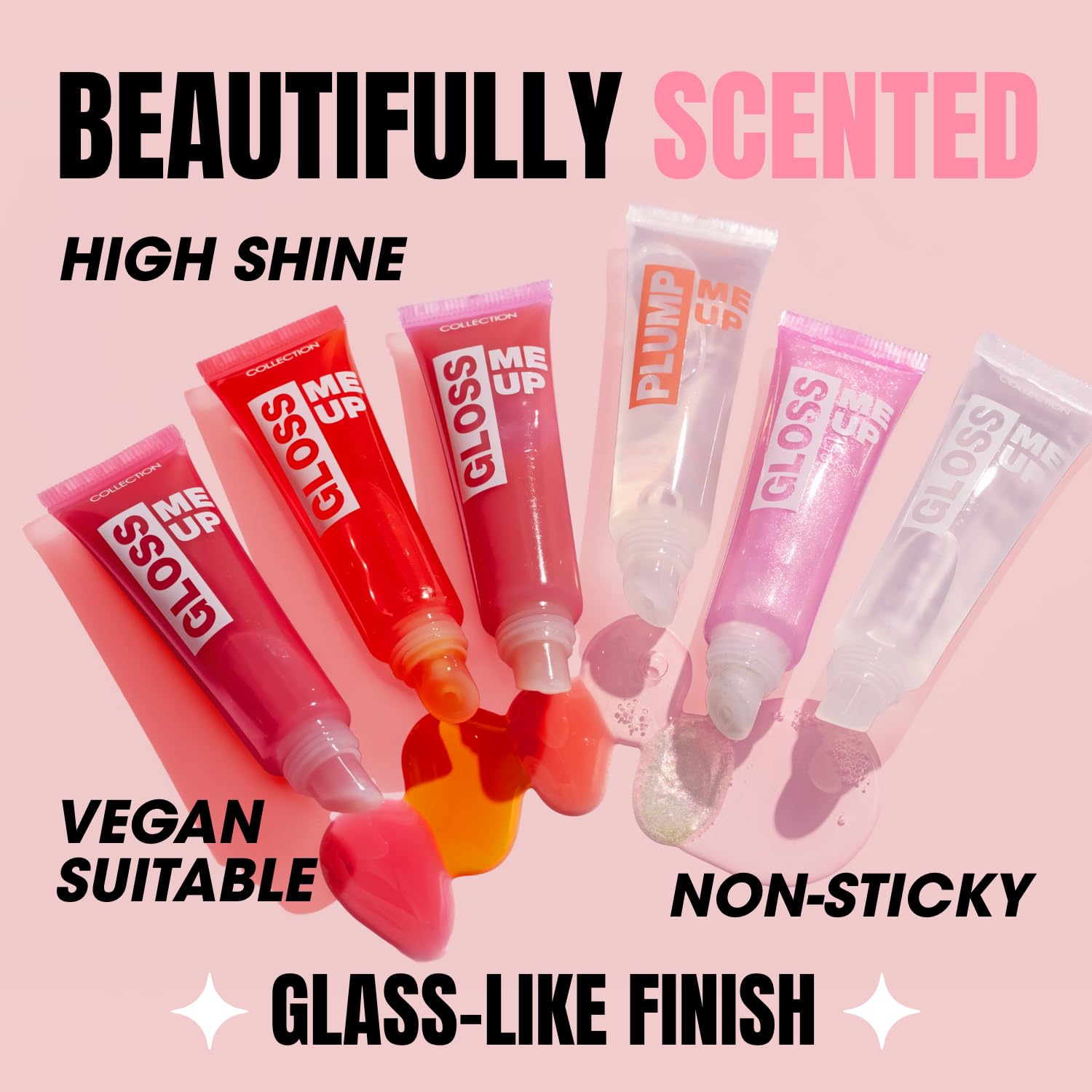 Collection Cosmetics Gloss Me Up Scented Lip Gloss - Lasting High-Shine, Non-Sticky, Raspberry, 10ml 6