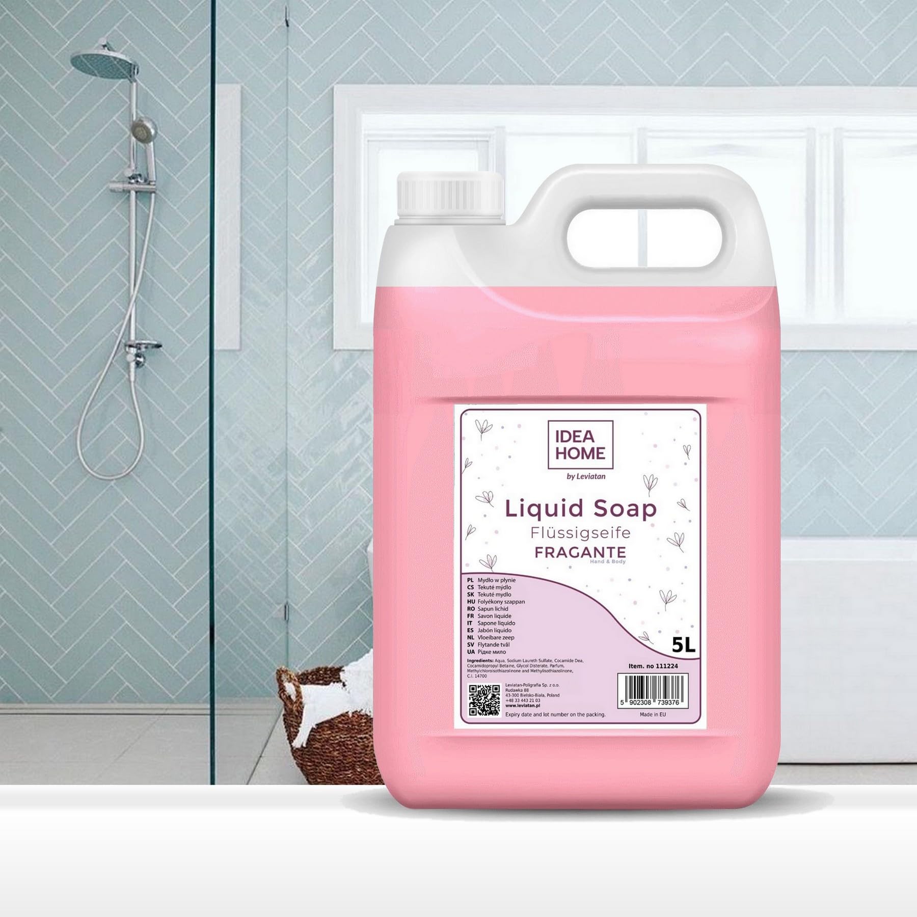 IDEA HOME Liquid Hand Soap 5L - Pomegranate & Coconut Milk - Enriched with Vitamins A, E, F 4