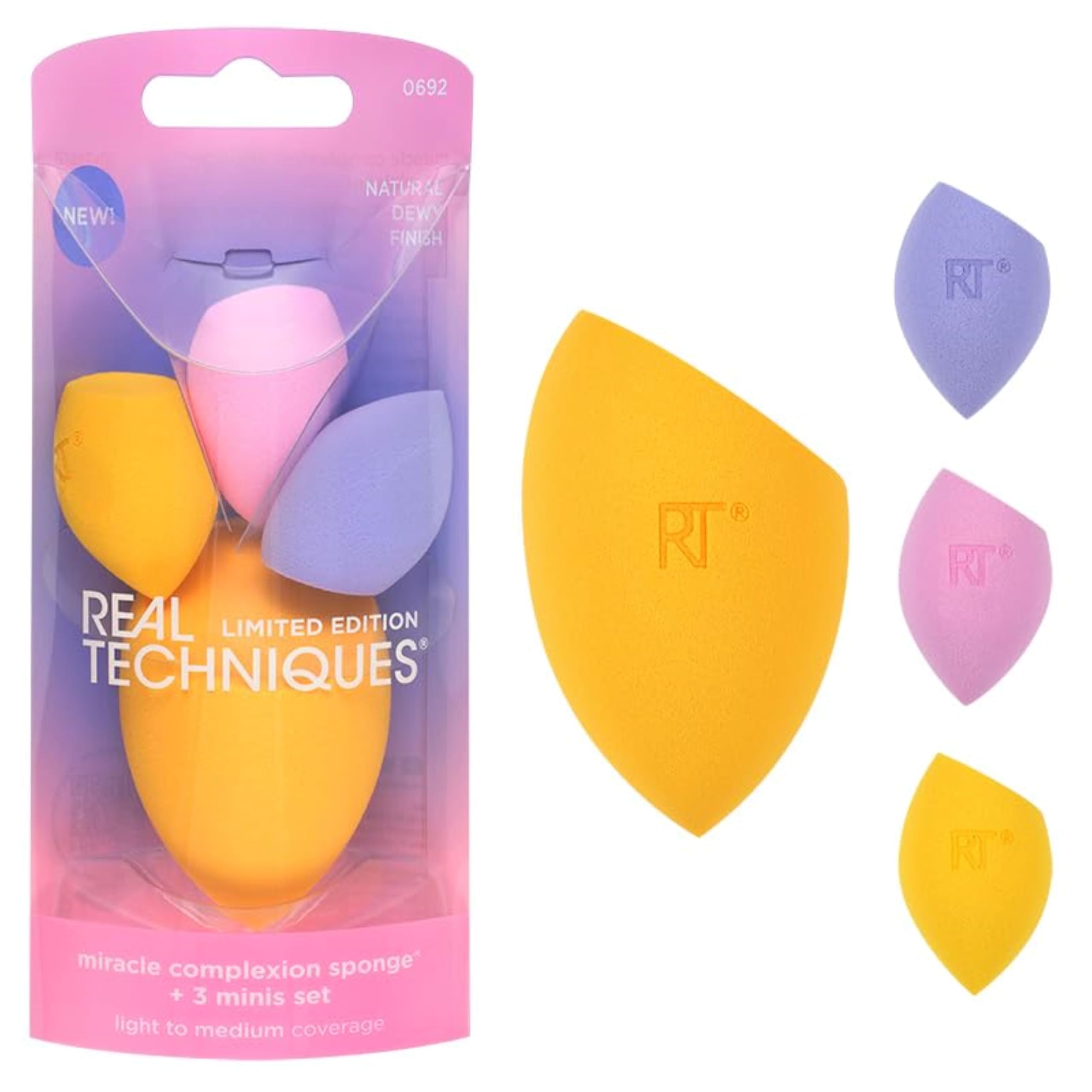 Real Techniques Miracle Complexion Sponge + 3 Minis Kit, 4-teiliges Set