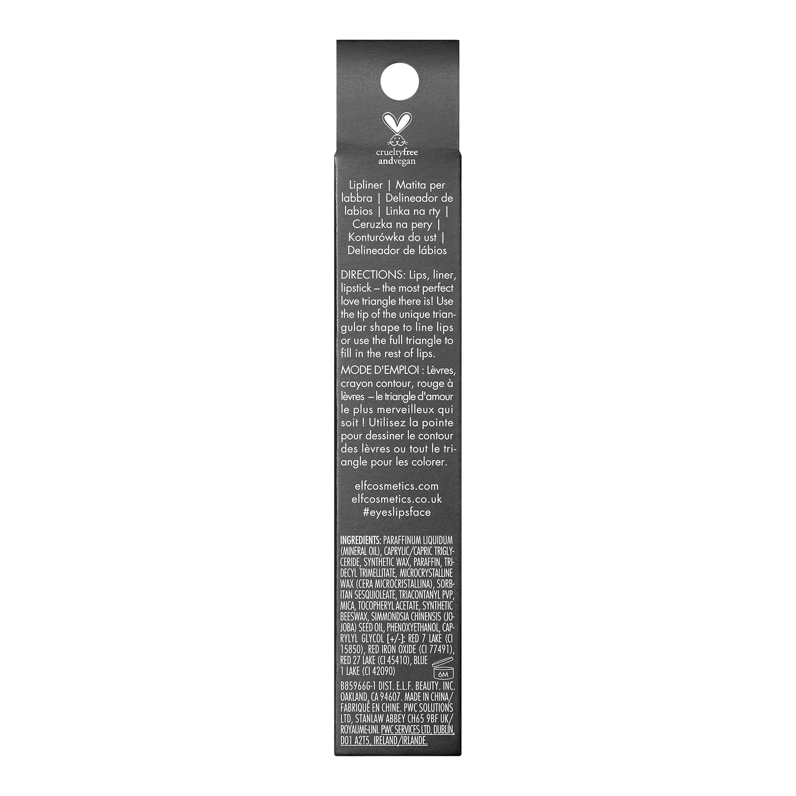 e.l.f. Love Triangle Lip Filler Liner - 2-in-1 Sculpting & Defining Pencil 6