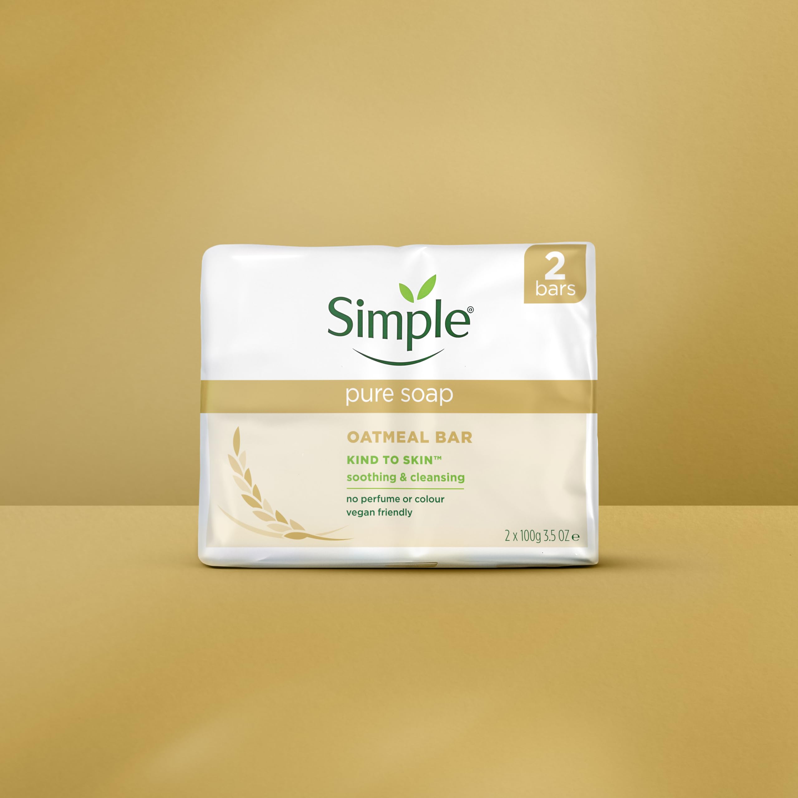 Simple Pure Soap Oatmeal Bar - Fragrance-Free Cleansing for Eczema & Rosacea Prone Skin 3