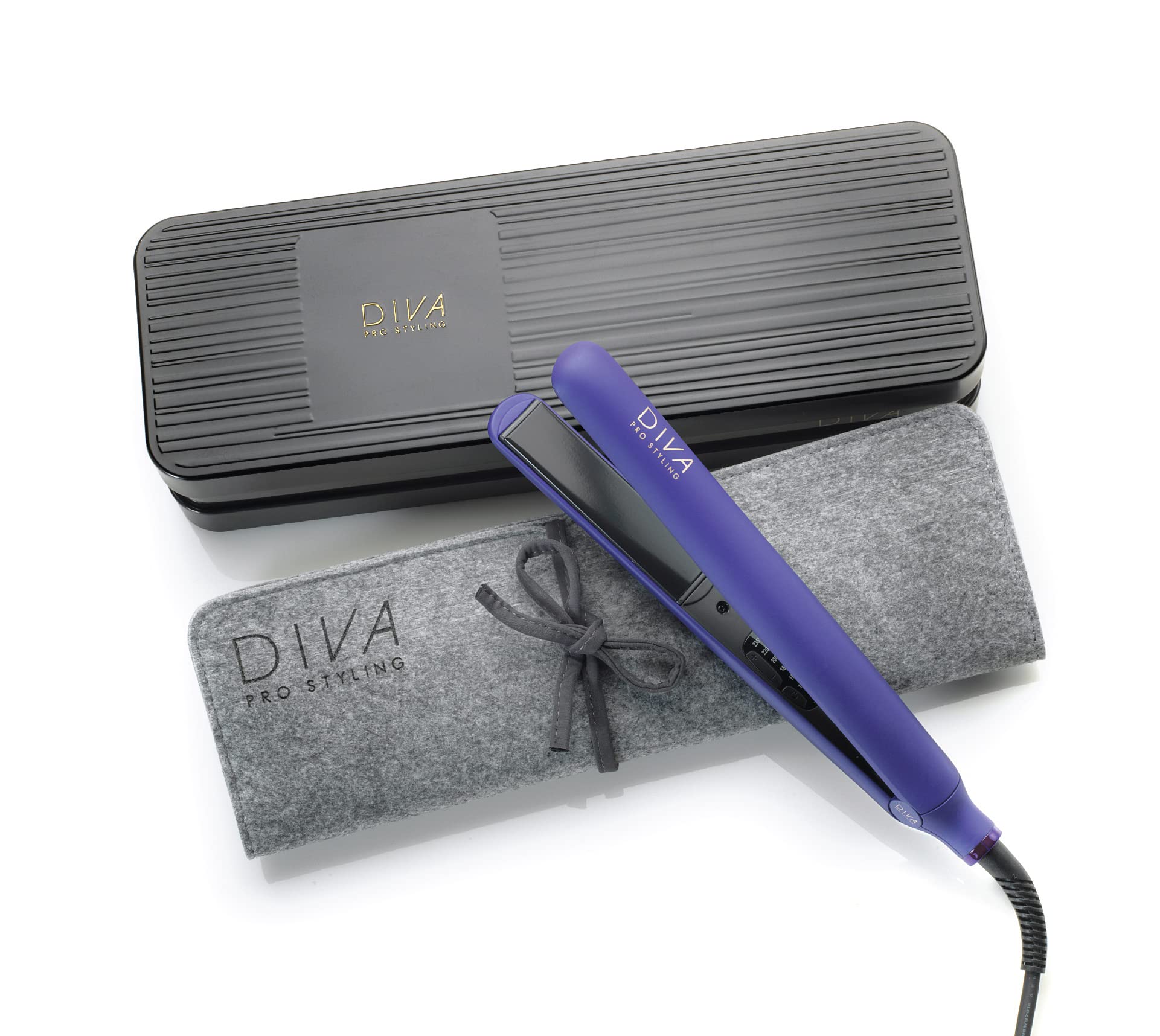 Diva Pro Styling Digital Straightener and Styler - Violet with Ceramic Plates