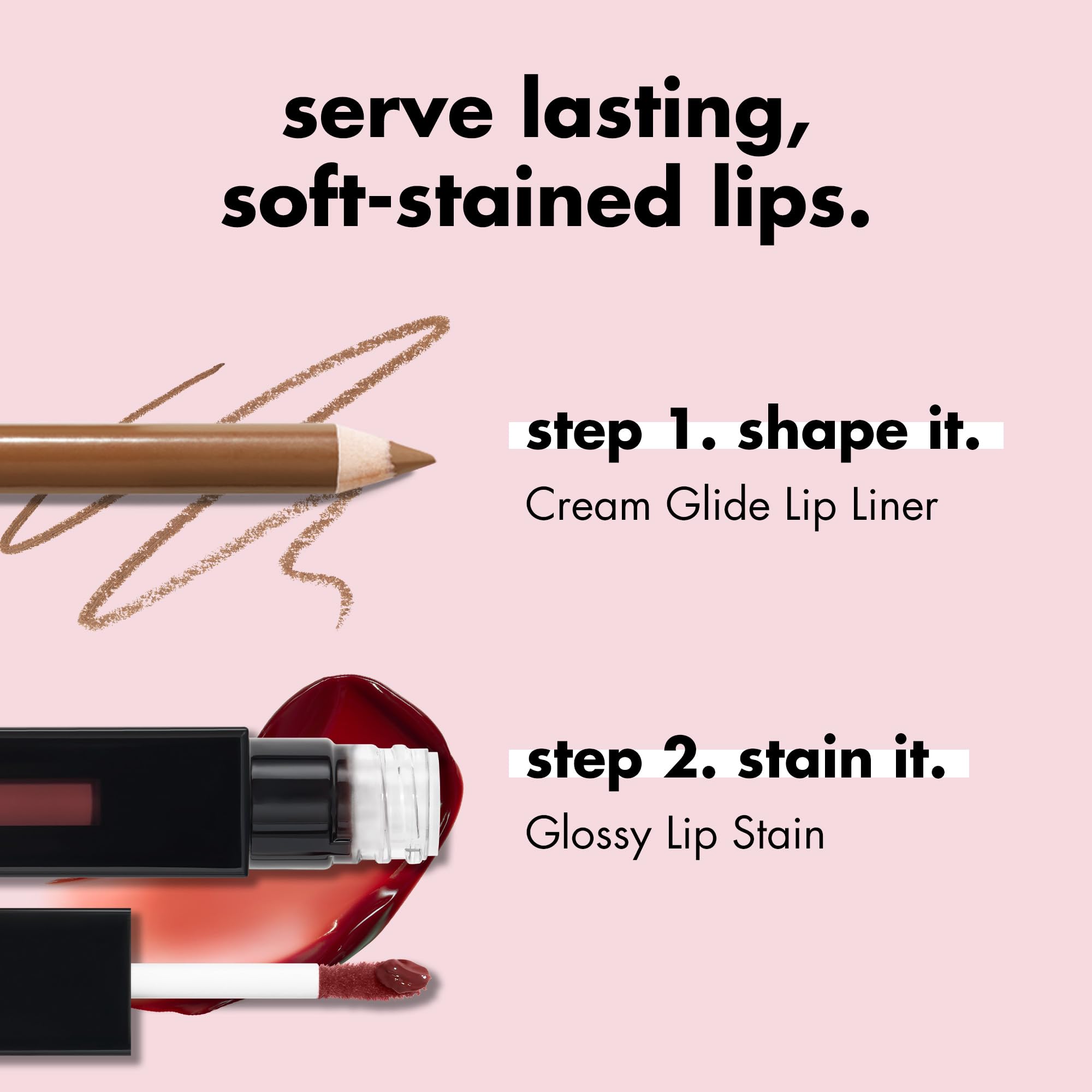 e.l.f. Glossy Lip Stain in Rosa Rizzin' - Long-Lasting, Lightweight Sheer Colour & Gloss 4