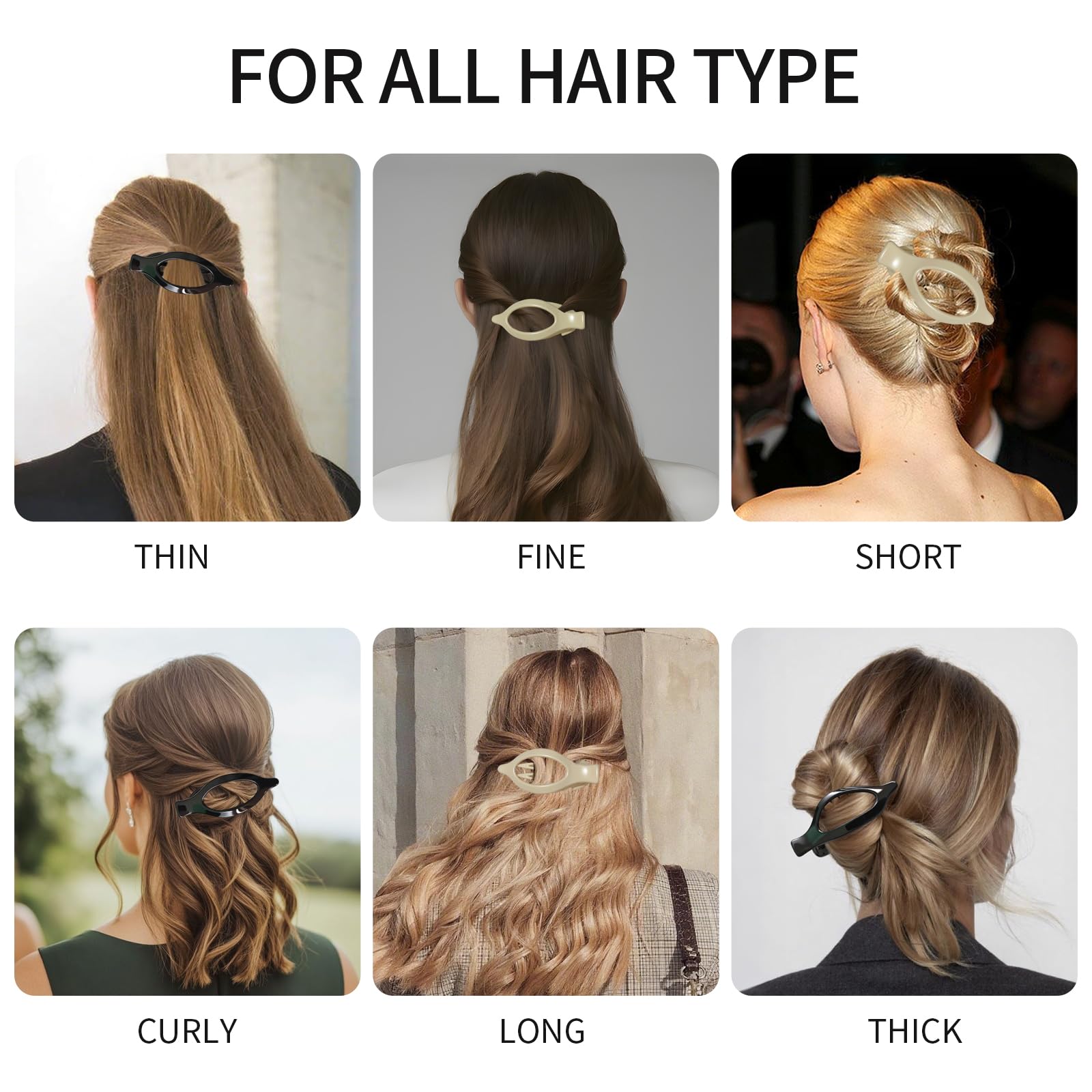 MOXYOY 2 Pcs Flat Hair Claw Clips for Women - Non-Slip Strong Hold Duckbill Accessories 7