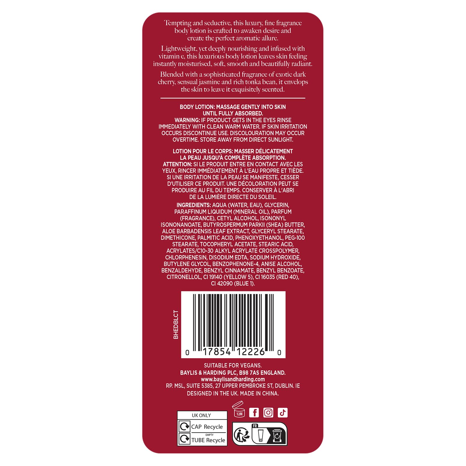 Baylis &amp; Harding The Edit Cherry Temptation Bodylotion, 236 ml (1er-Pack) 5