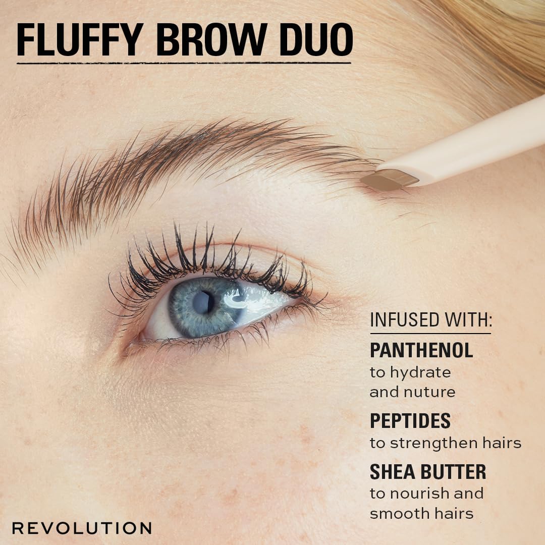 Makeup Revolution Fluffy Brow Filter Duo - Brow Pencil & Eyebrow Gel 5