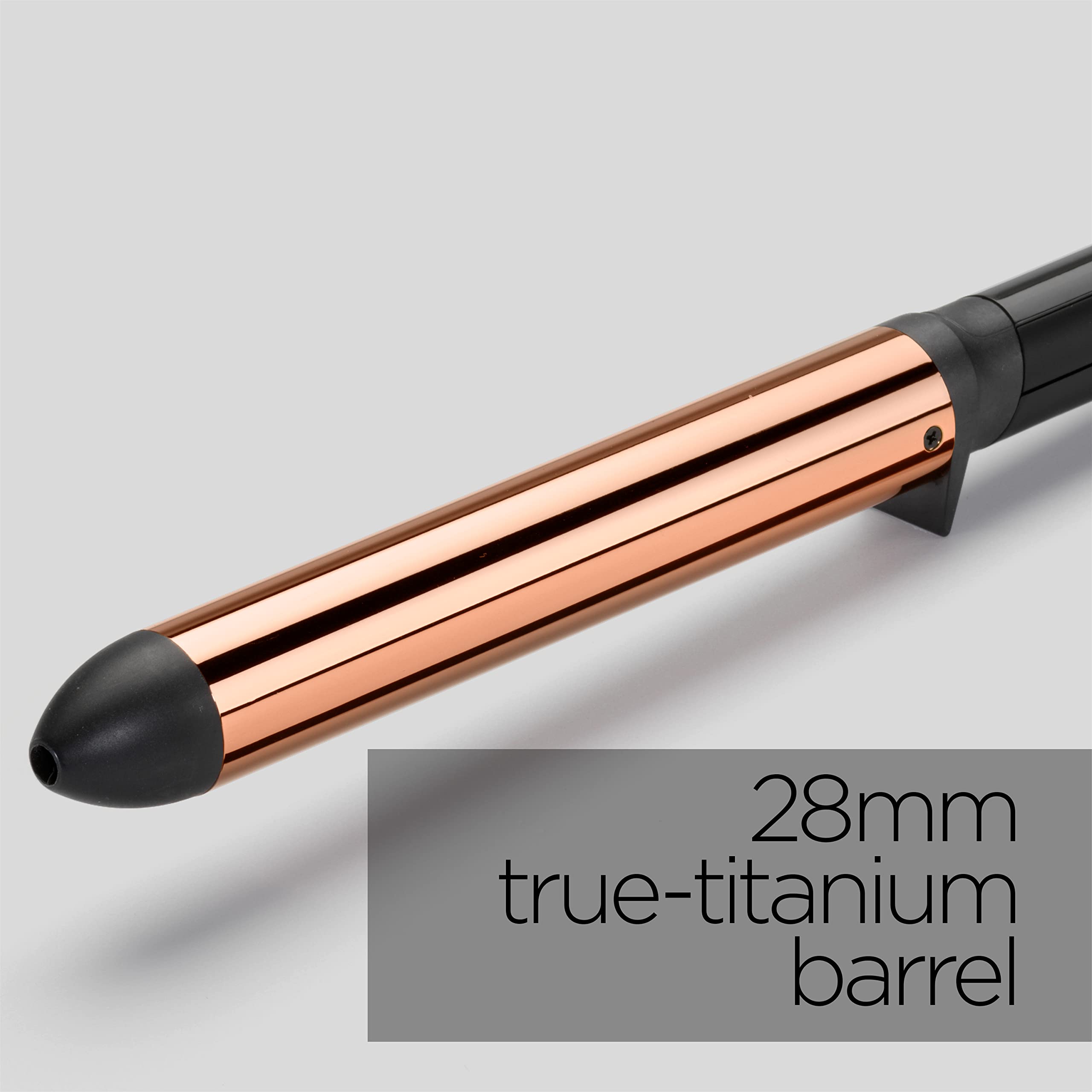 BaByliss Titanium Brilliance Waves Lockenstab – 28 mm Lockenstab für sanfte Wellen und definierte Locken, professioneller Lockenstab mit Titanbeschichtung, 6 einstellbare Temperaturstufen bis 210 °C, schnelles Aufheizen, 2356U 4