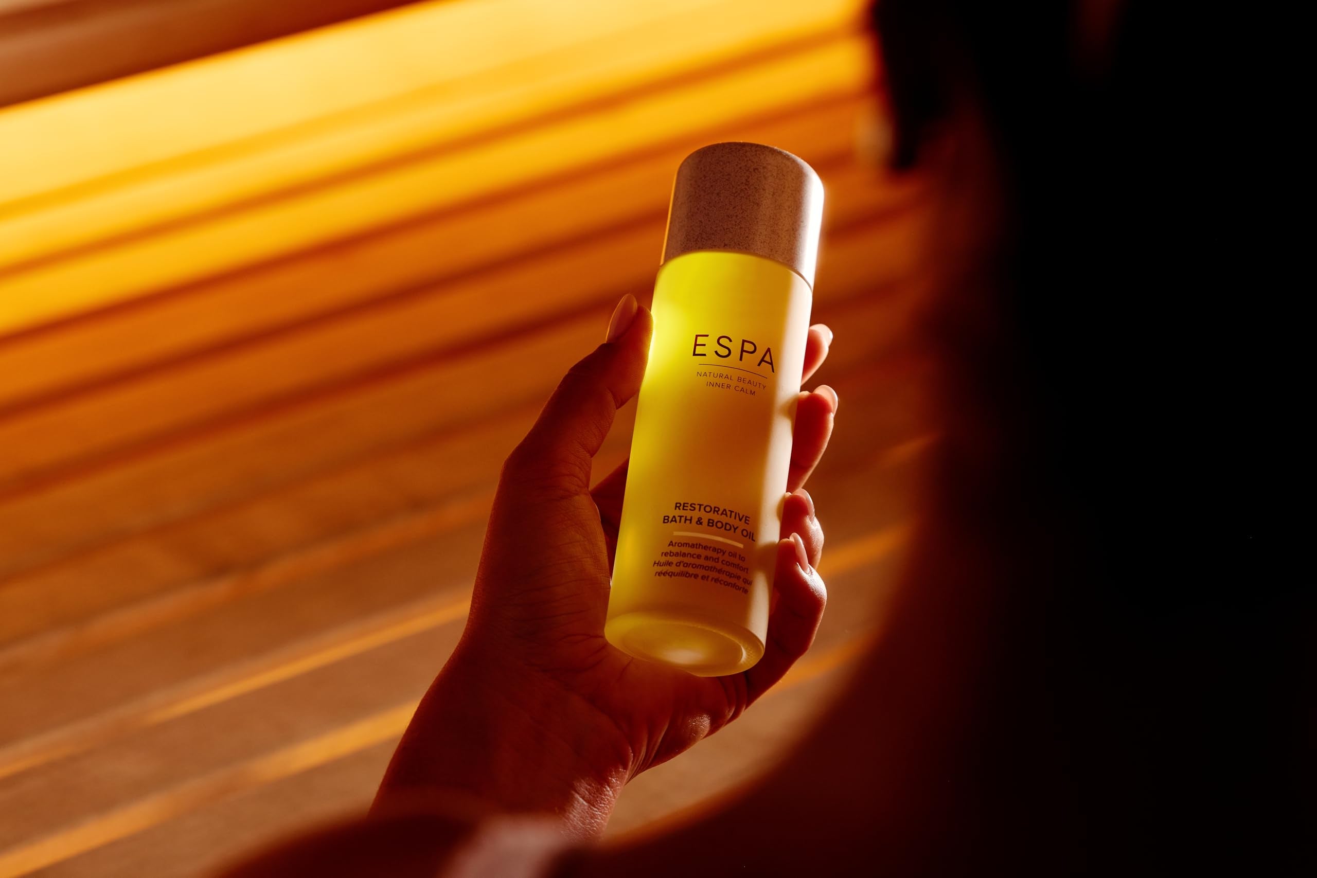 ESPA Restorative Bath and Body Oil 100ml with Rose Geranium, Lavender & Magnesium 8