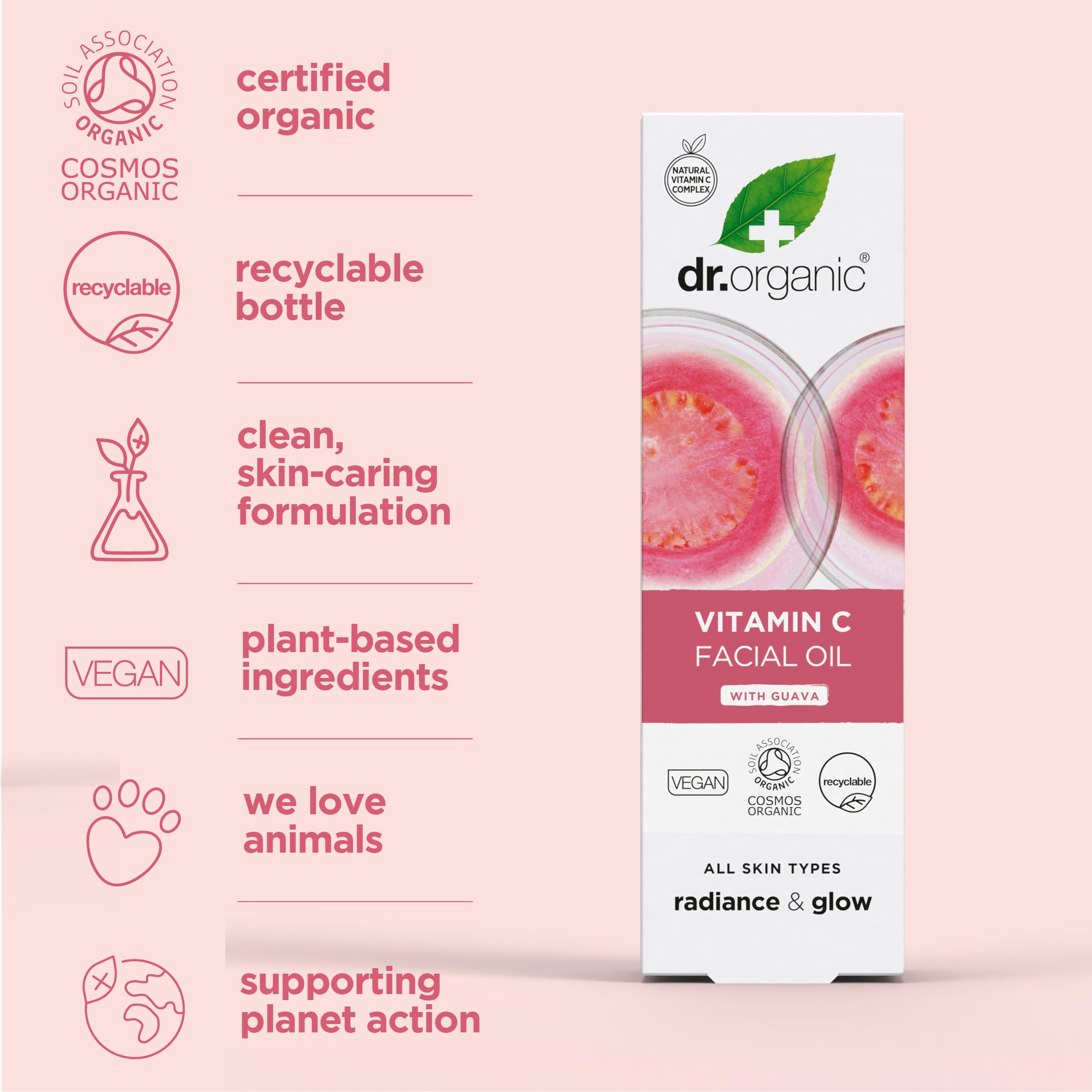 Dr. Organic Illuminating Guava Facial Serum with Advanced Vitamin C - 105g 4