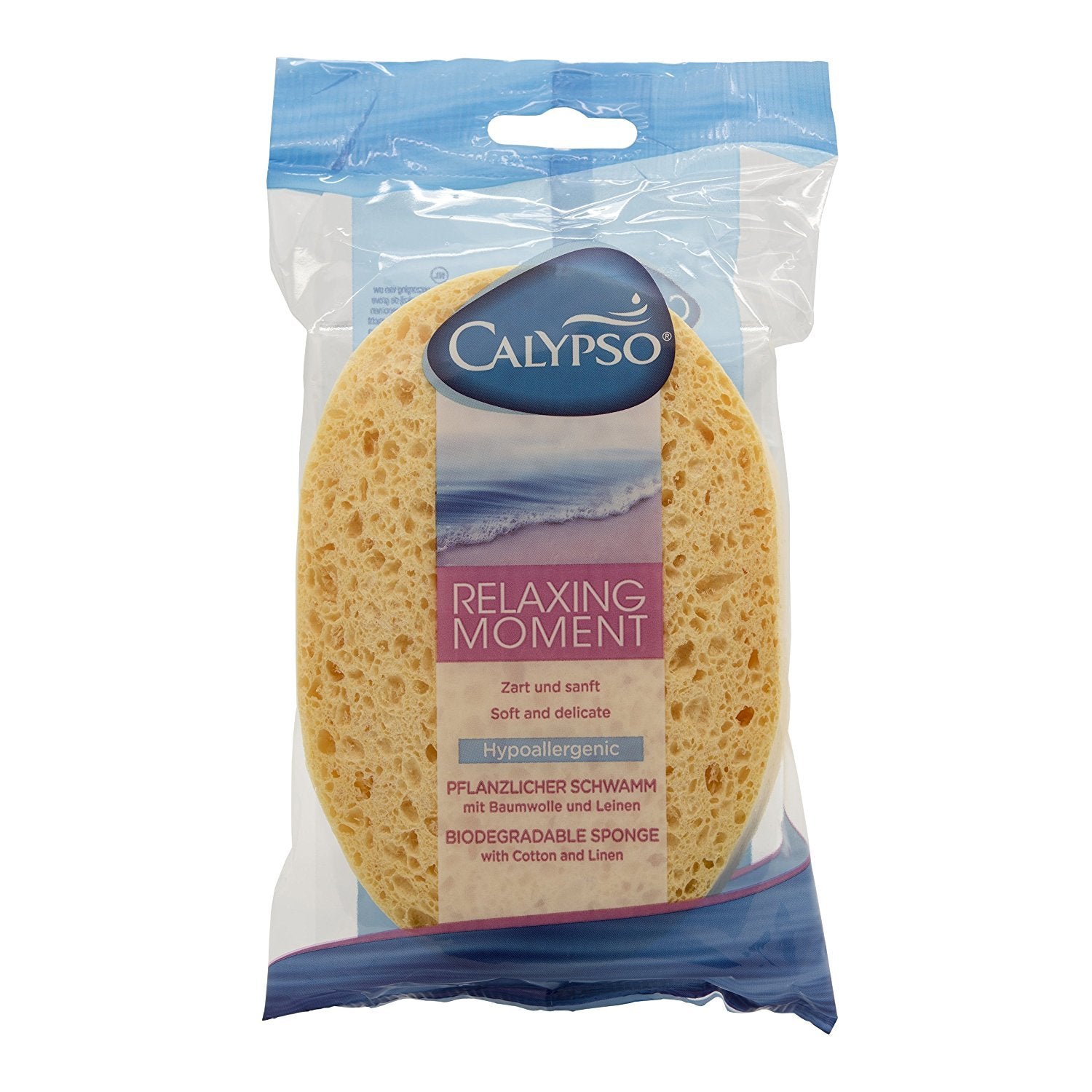Calypso Relaxing Moment Body Sponge - Biodegradable Cellulose for Daily Bath & Shower
