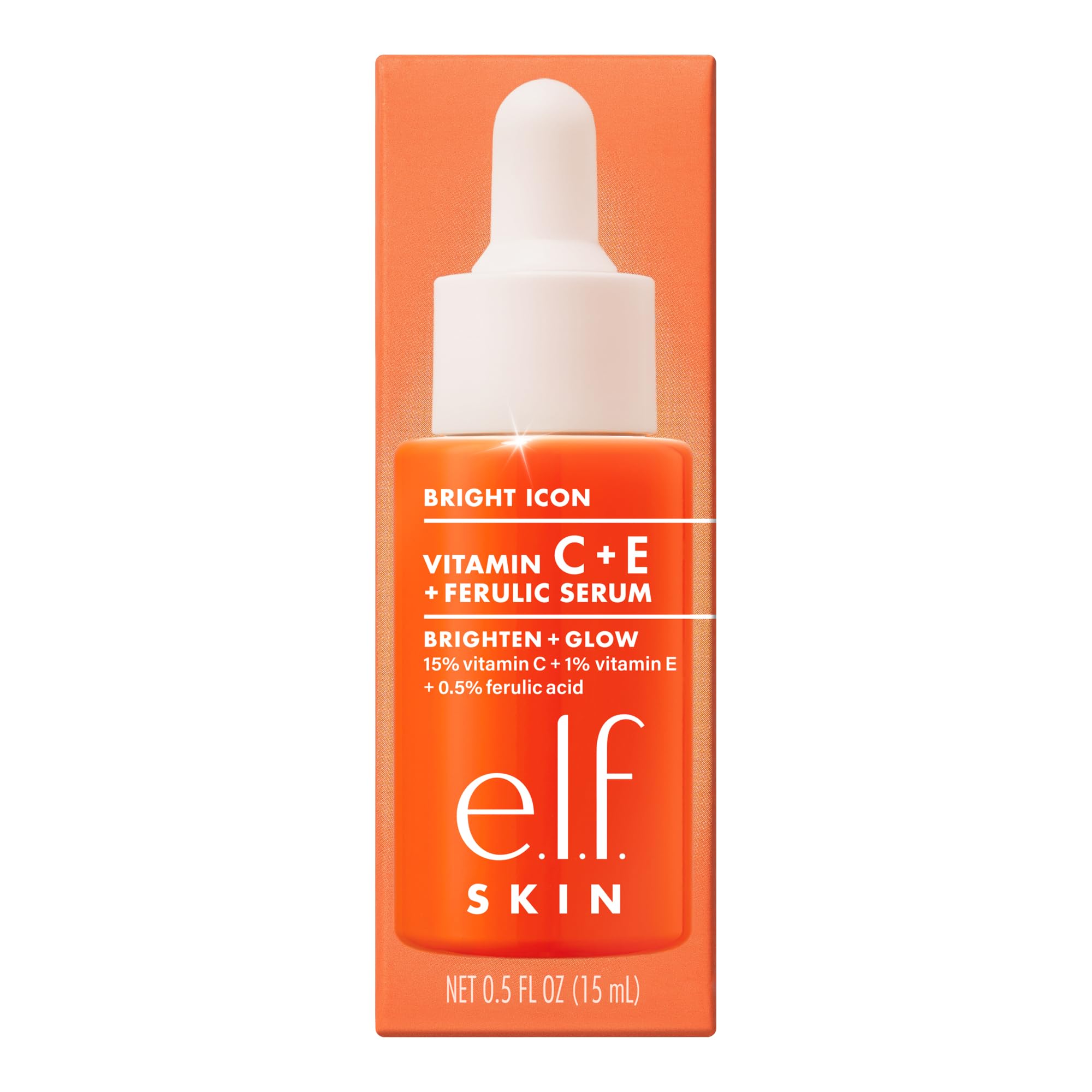 e.l.f. SKIN Bright Icon Vitamin C + E + Ferulic Serum Mini for Brightening 8
