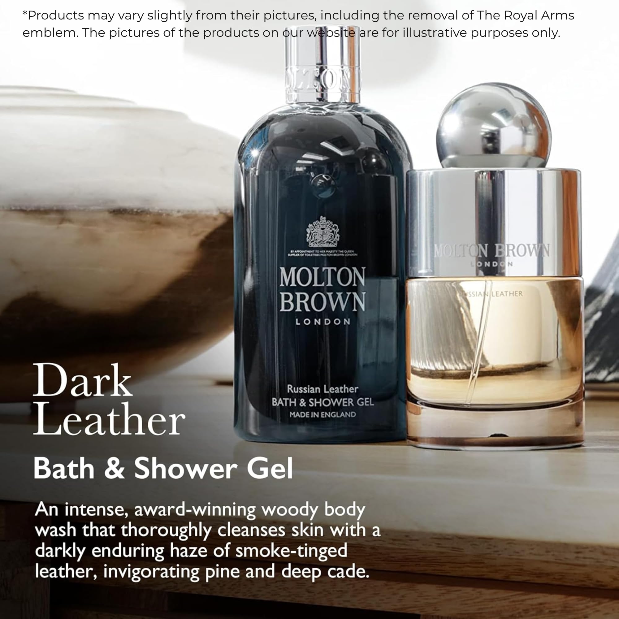 Molton Brown Dark Leather Bath & Shower Gel, 300 ml