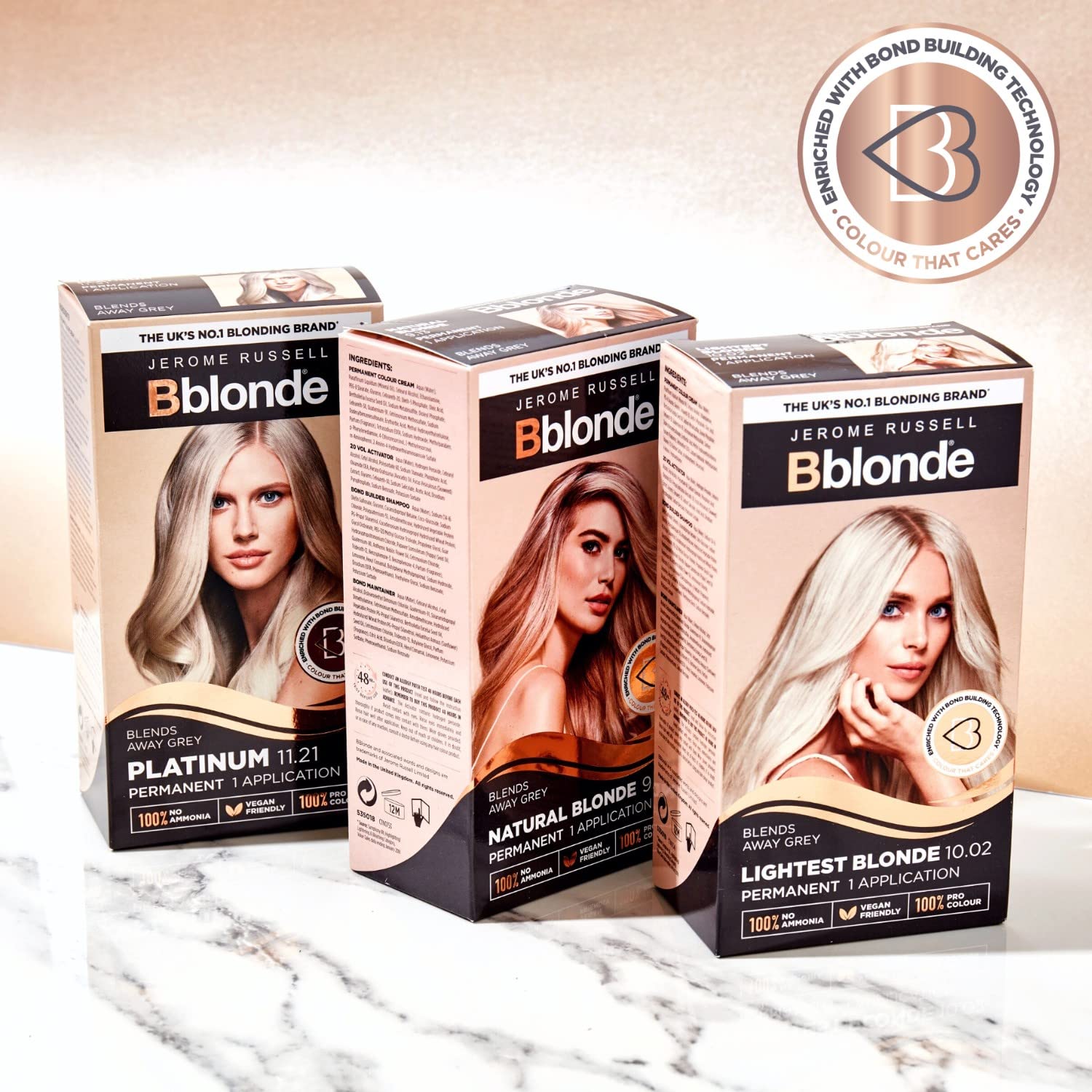 Jerome Russell Bblonde Ice Blonde Permanent Hair Colour Kit - Full Grey Coverage 7