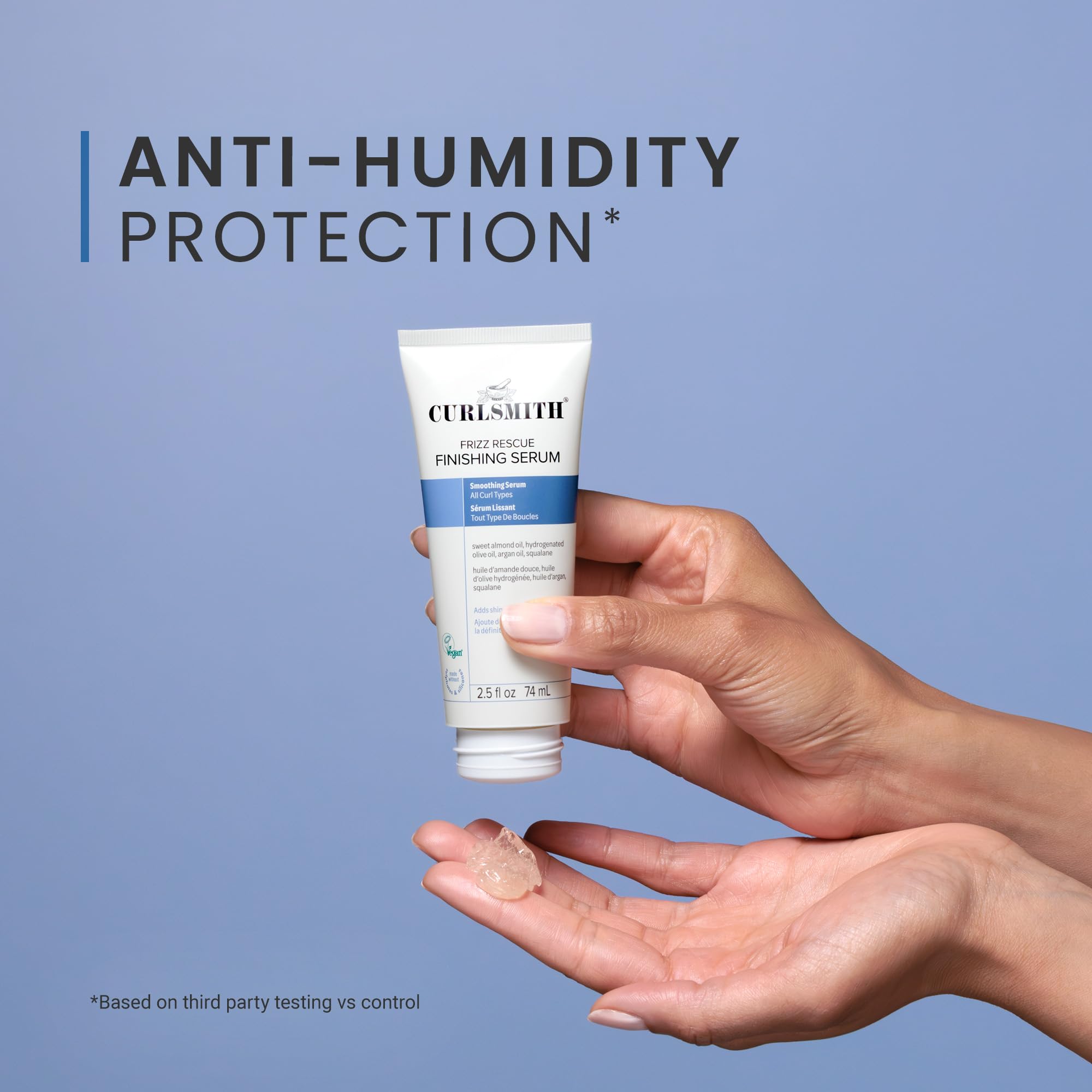 CURLSMITH Frizz Rescue Finishing Serum - Oil-to-Gel Hair Serum for Shine and Control 6