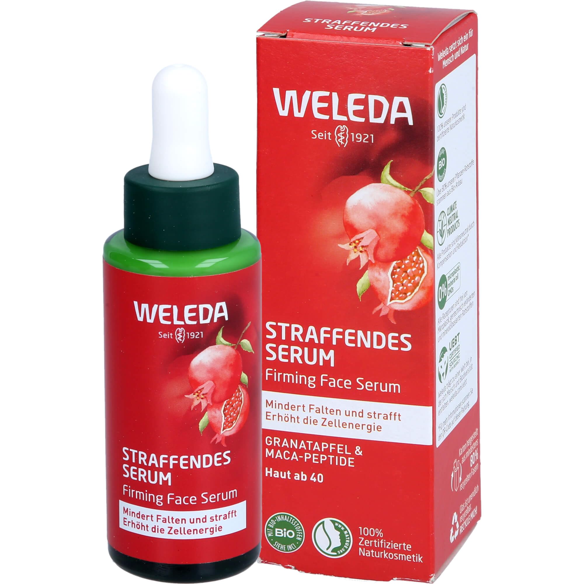 Weleda Firming Face Serum with Pomegranate & Maca Peptides for Elasticity