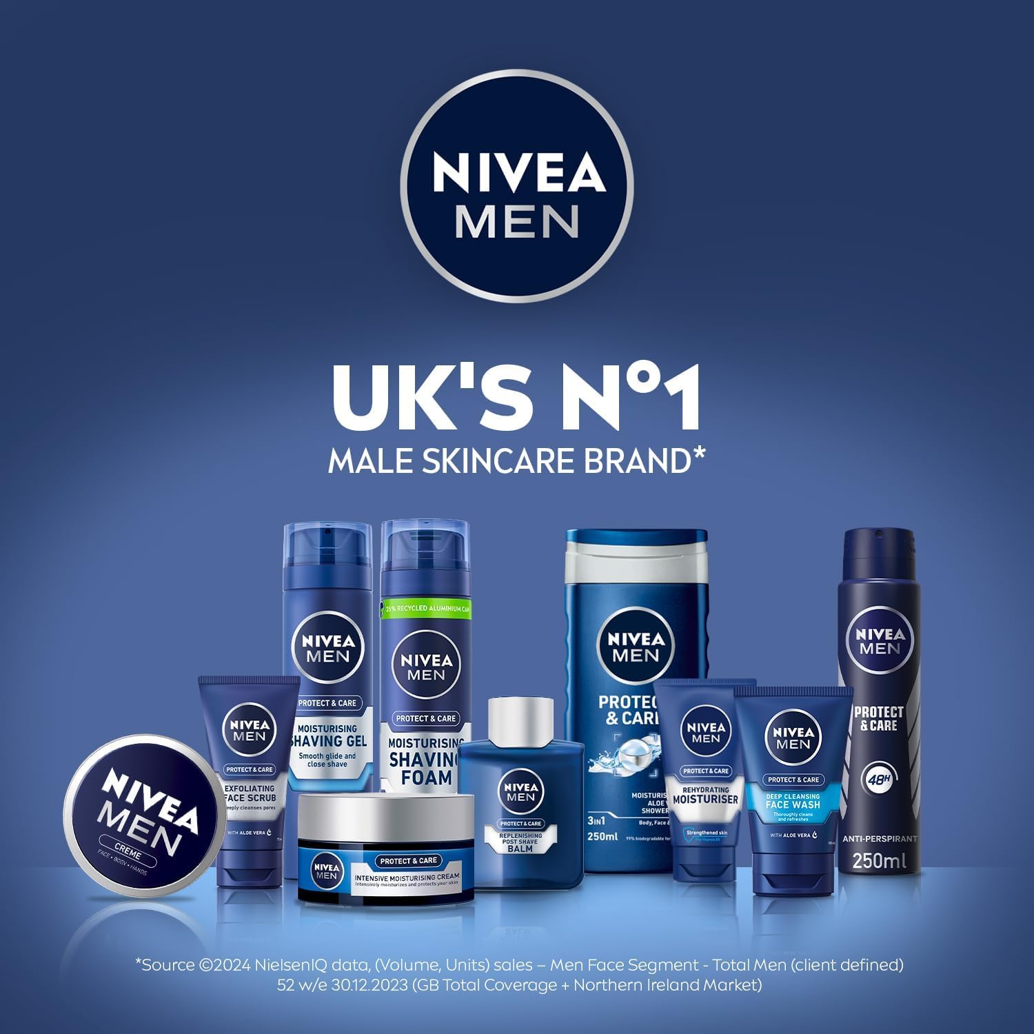 NIVEA MEN – Feuchtigkeitscreme – Gesichts-, Hand- und Körpercreme – Angereichert mit Aloe 7