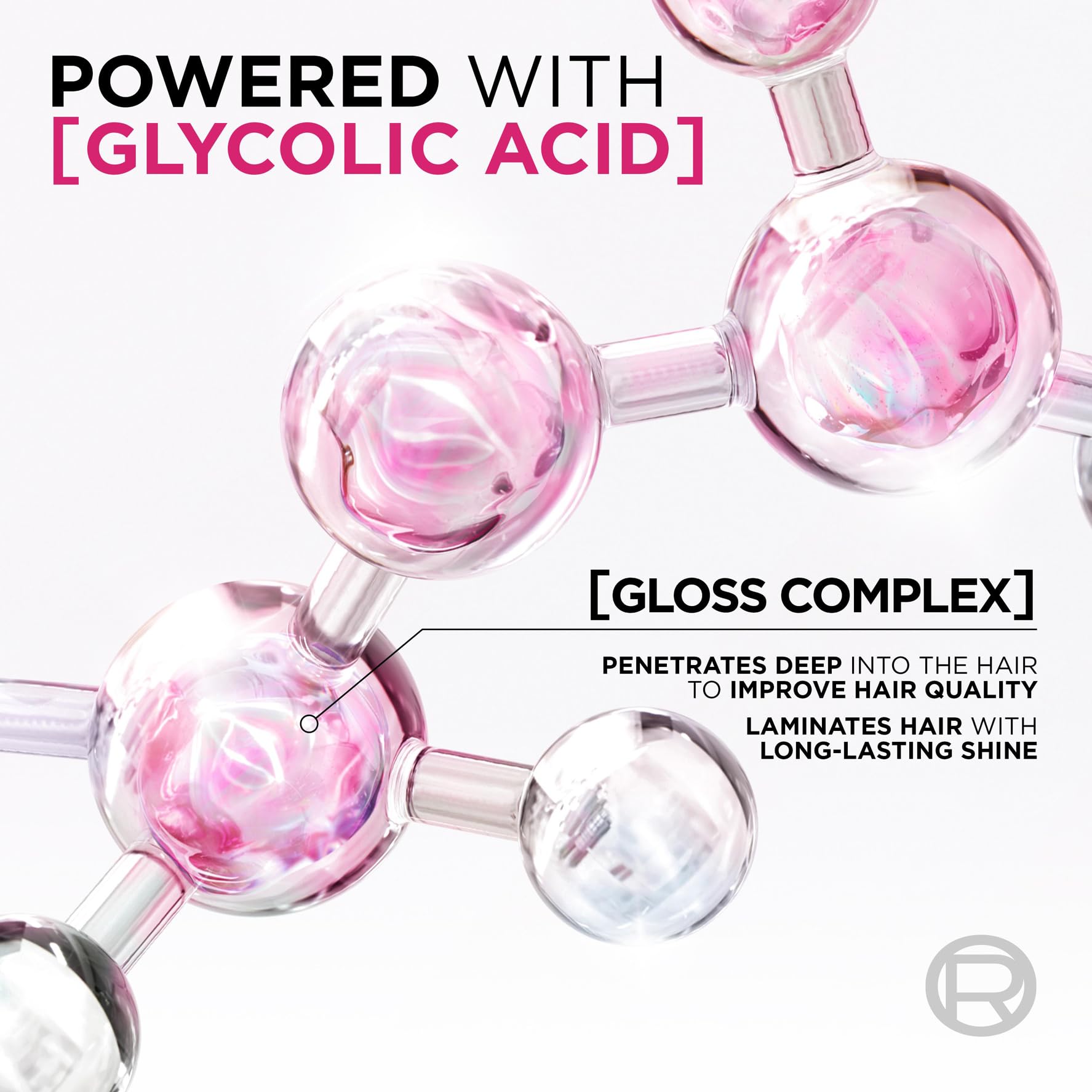 L'Oréal Paris Elvive Glycolic Gloss Shampoo, Conditioner, Treatment & Serum Set 5