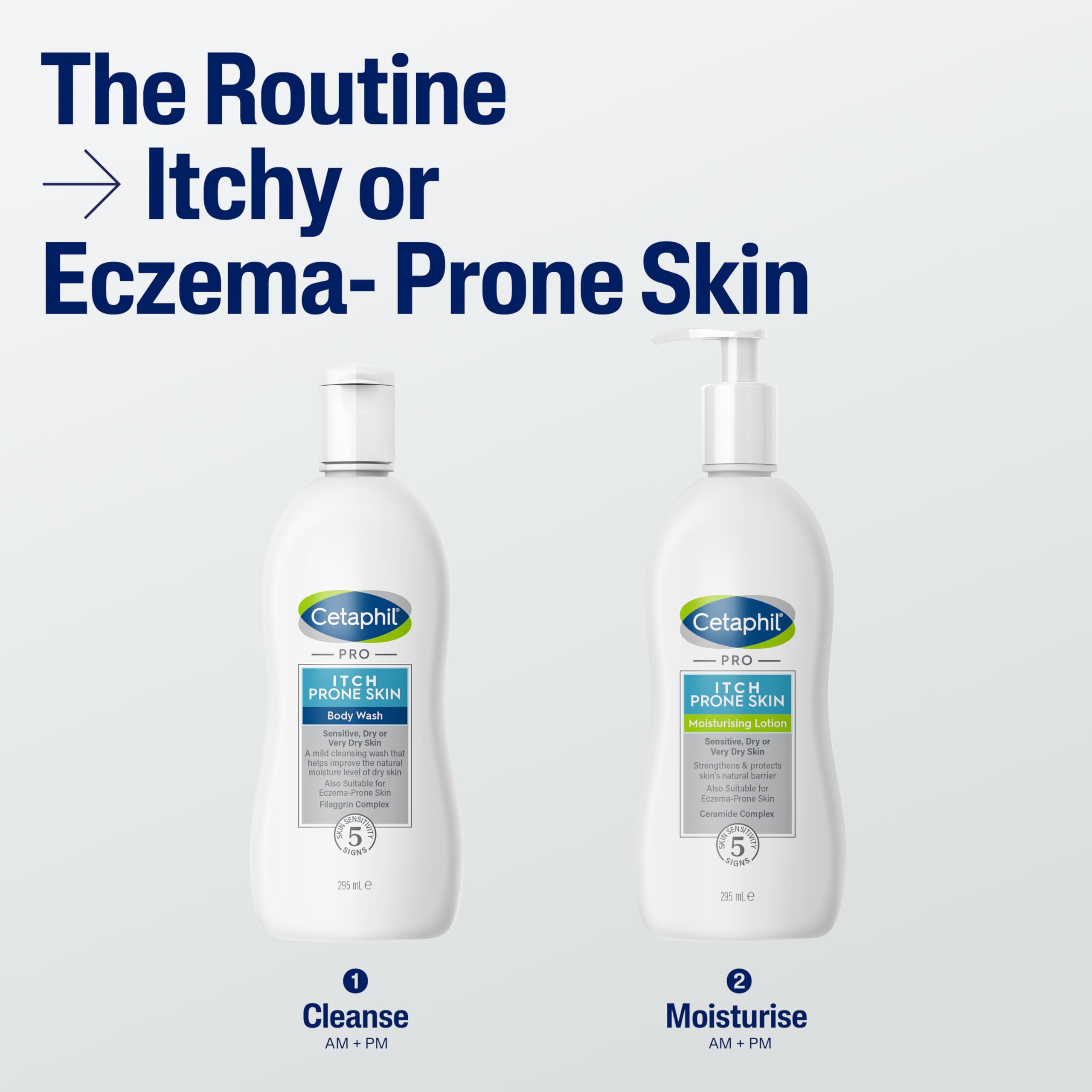 Cetaphil PRO Duschgel, 295 ml, für juckende und zu Ekzemen neigende Haut, mit Nia 7