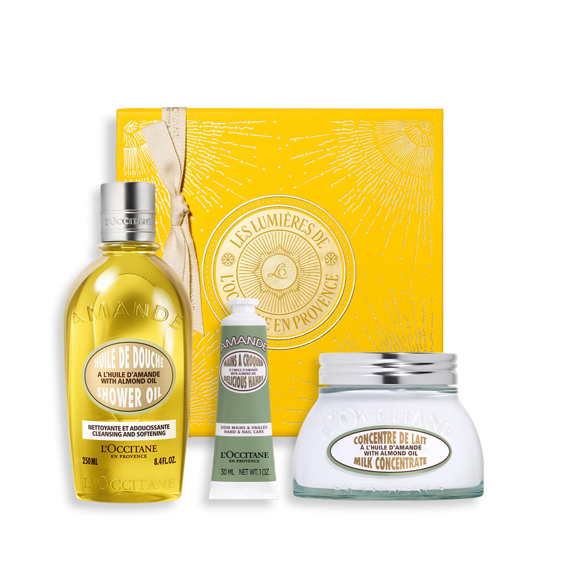 L'OCCITANE Mandel-Körperpflegekollektion, Feuchtigkeitsspendende und glättende Körperpflege für 1