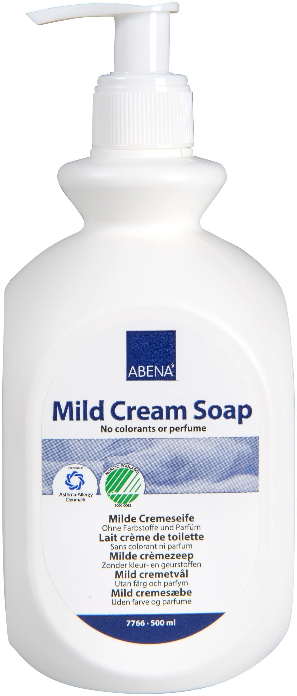 ABENA Mild Cream Soap, Colourant and Fragrance Free, 500 ml