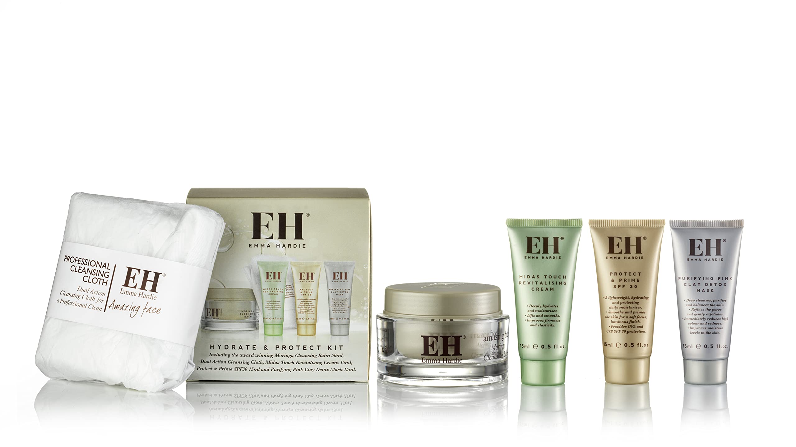 Emma Hardie Hydrate & Protect Gift Set with Moringa Cleansing Balm & Gold Cream