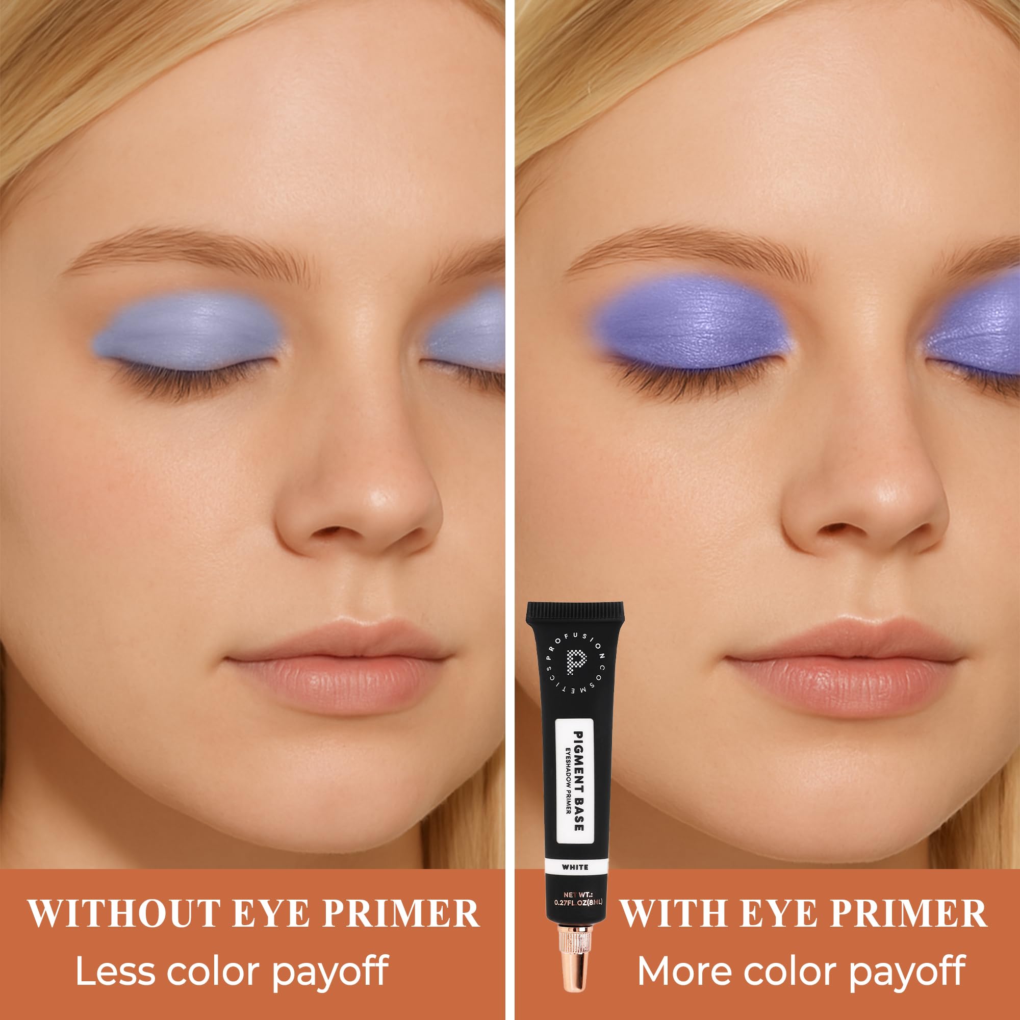 Profusion Cosmetics Pigment Base Eyeshadow Primer - Long Lasting, Creamy White Base