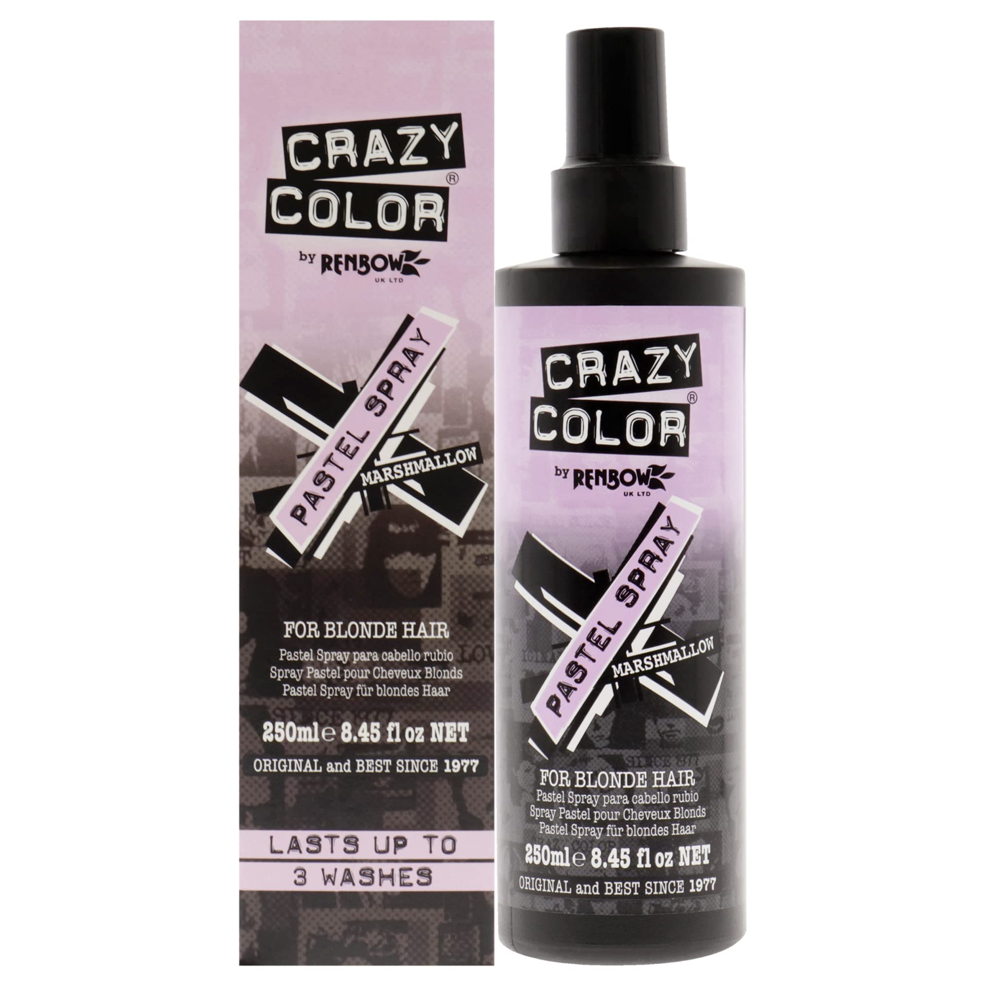 Crazy Color Temporary Colour Maintaining Spray, Marshmallow - 250 ml