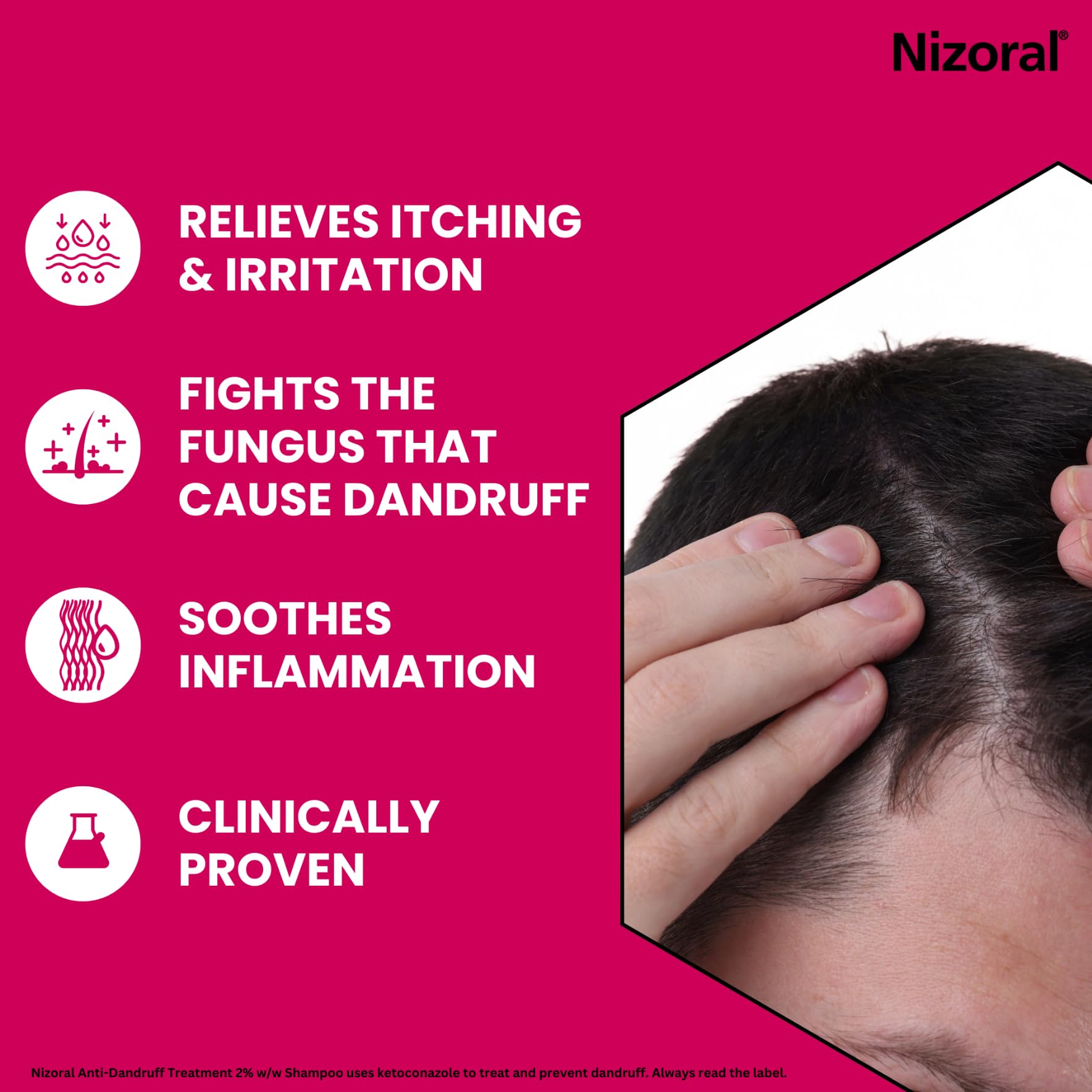 Nizoral Anti-Dandruff Treatment Shampoo with Ketoconazole for Flakes and Itching 4