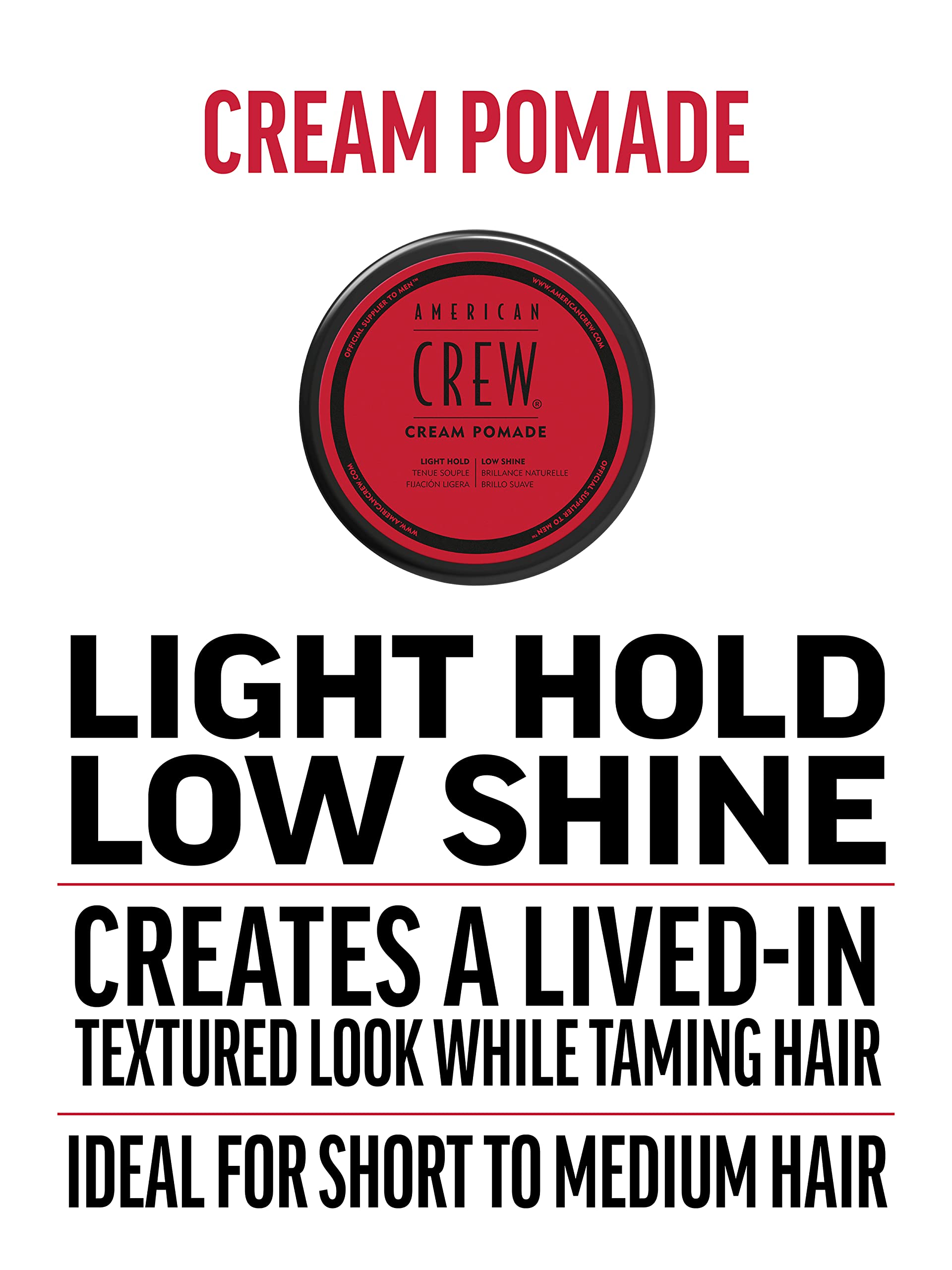 American Crew Style Cream Pomade 85g for Low Shine Hair Styling 3