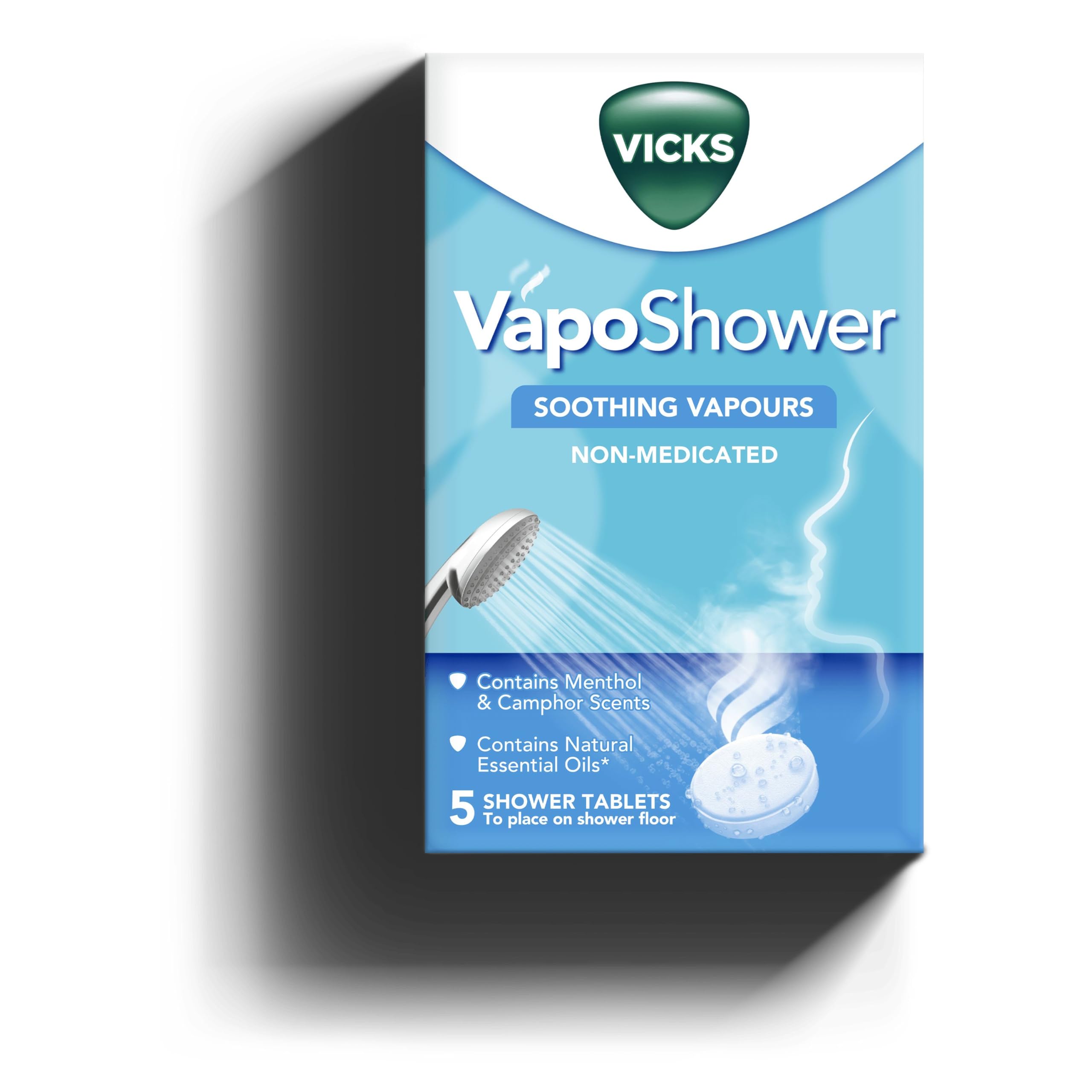 VICKS Vapo Shower Tablets with Soothing Vapors Infused with Menthol 7