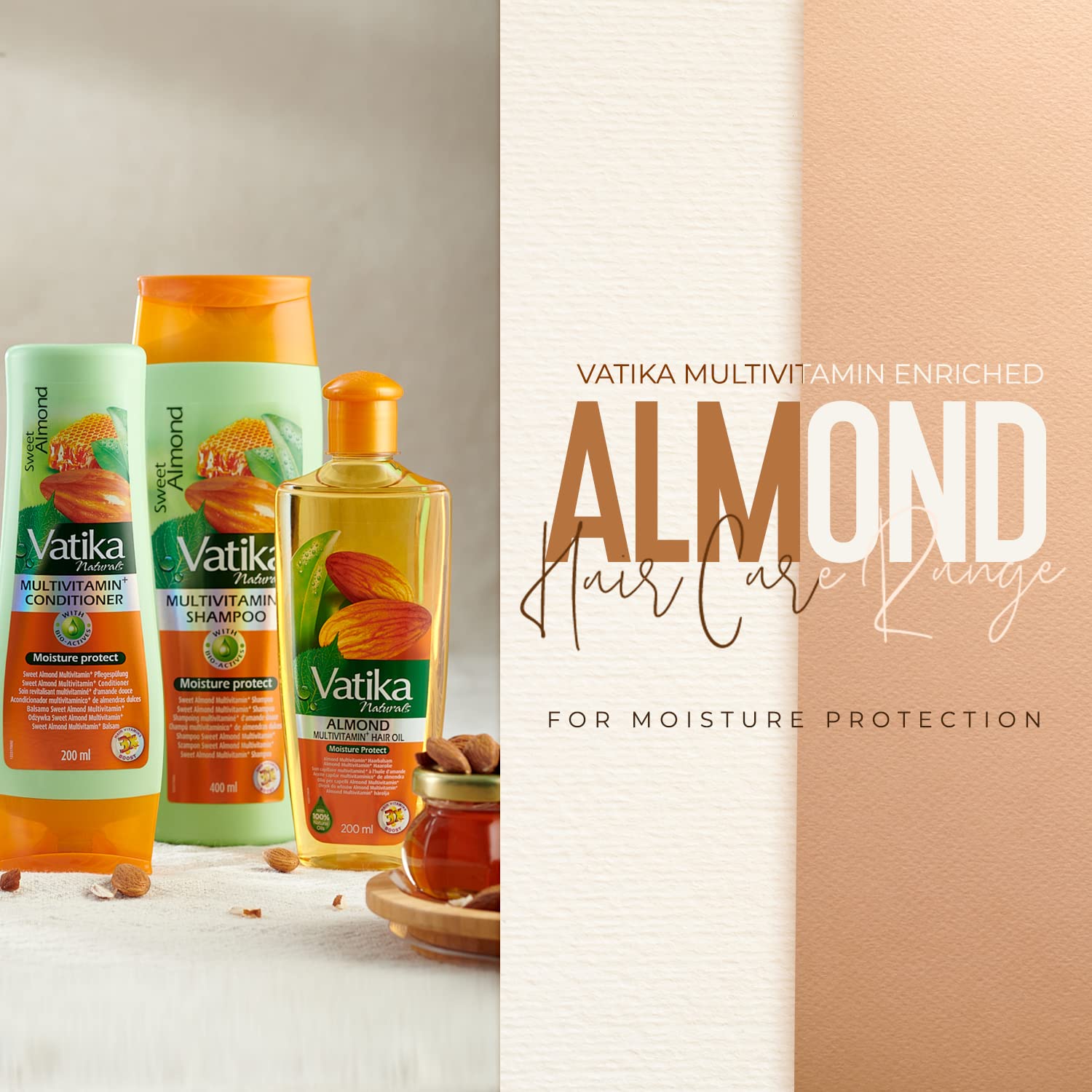 Vatika Naturals Multivitamin Enriched Almond Hair Oil for Softness and Shine 200ml 7