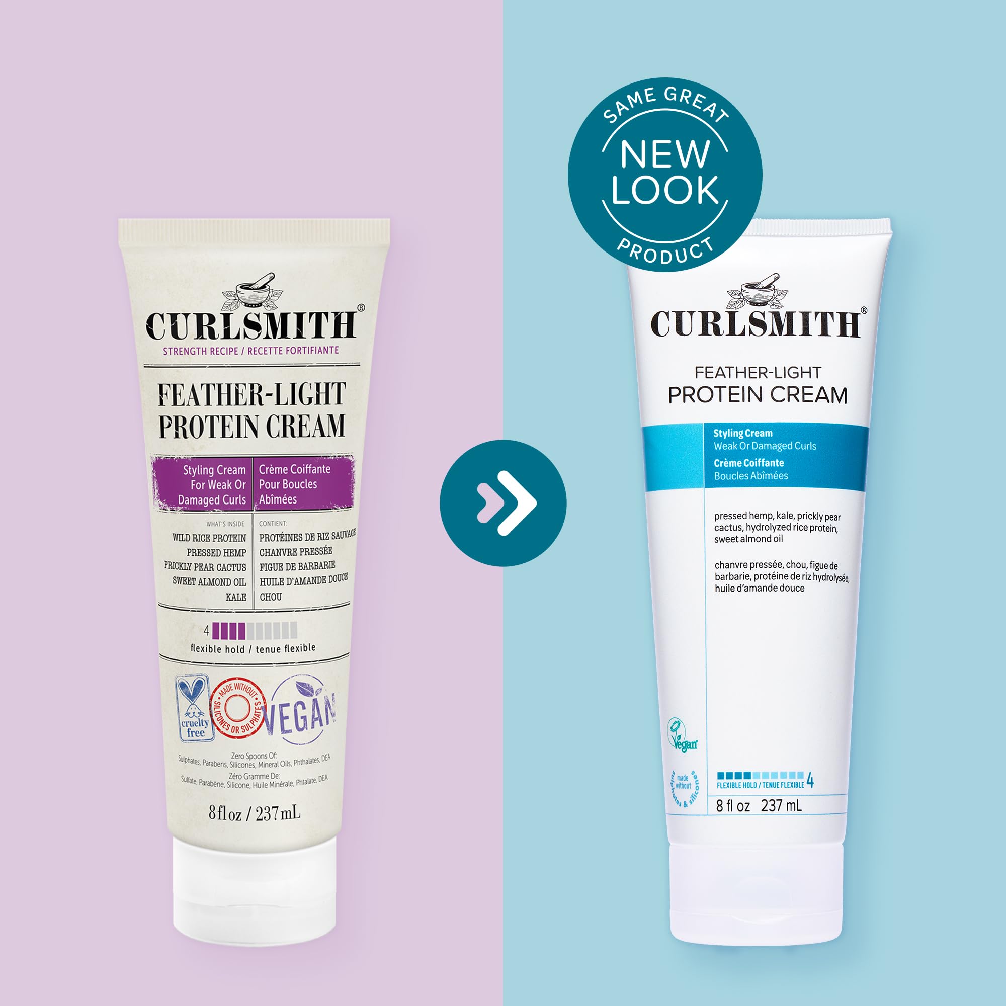 CURLSMITH Feather-Light Protein Cream for Weak, Damaged Hair Styling 5