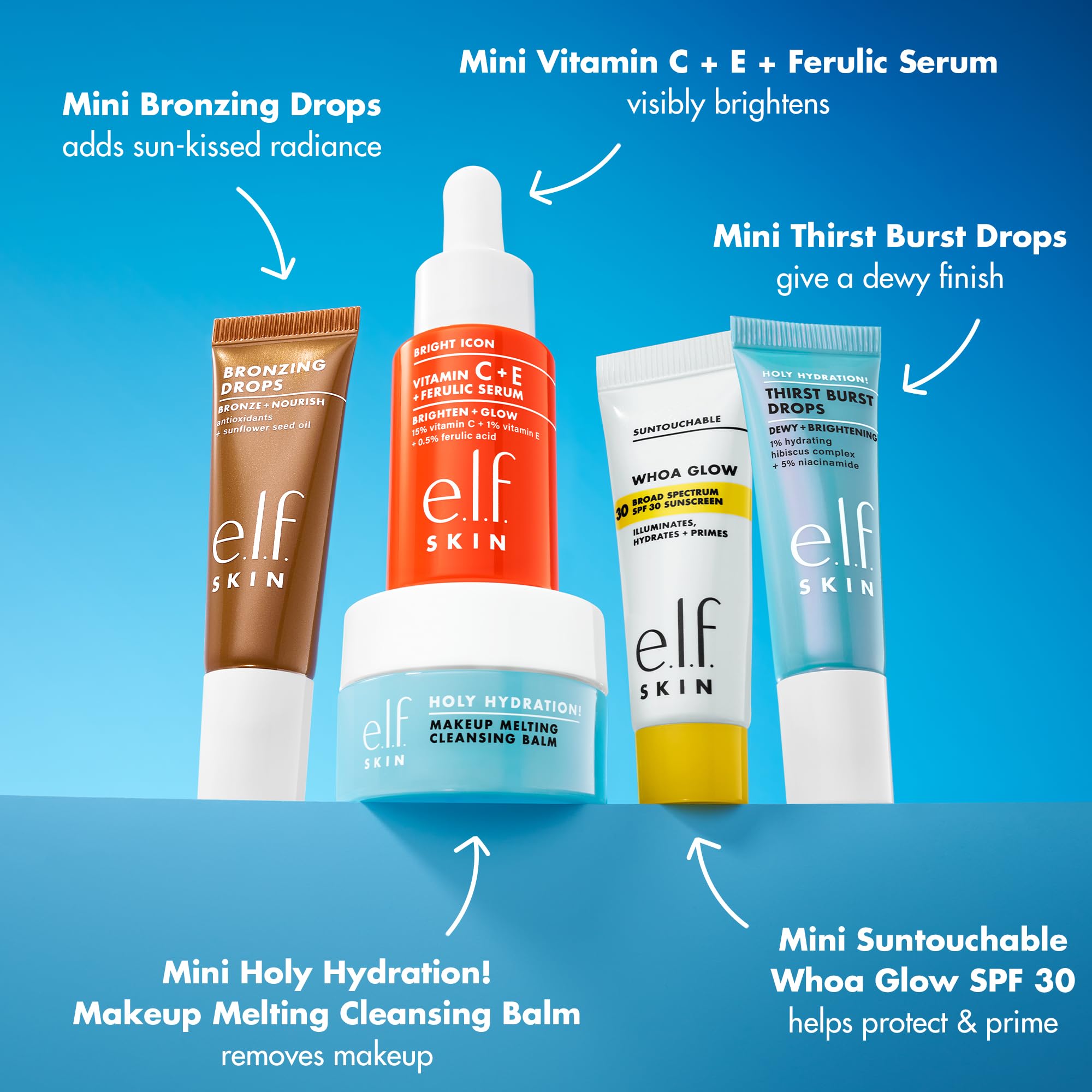 e.l.f. SKIN Best & Obsessed Travel Skincare Kit with SPF 30
