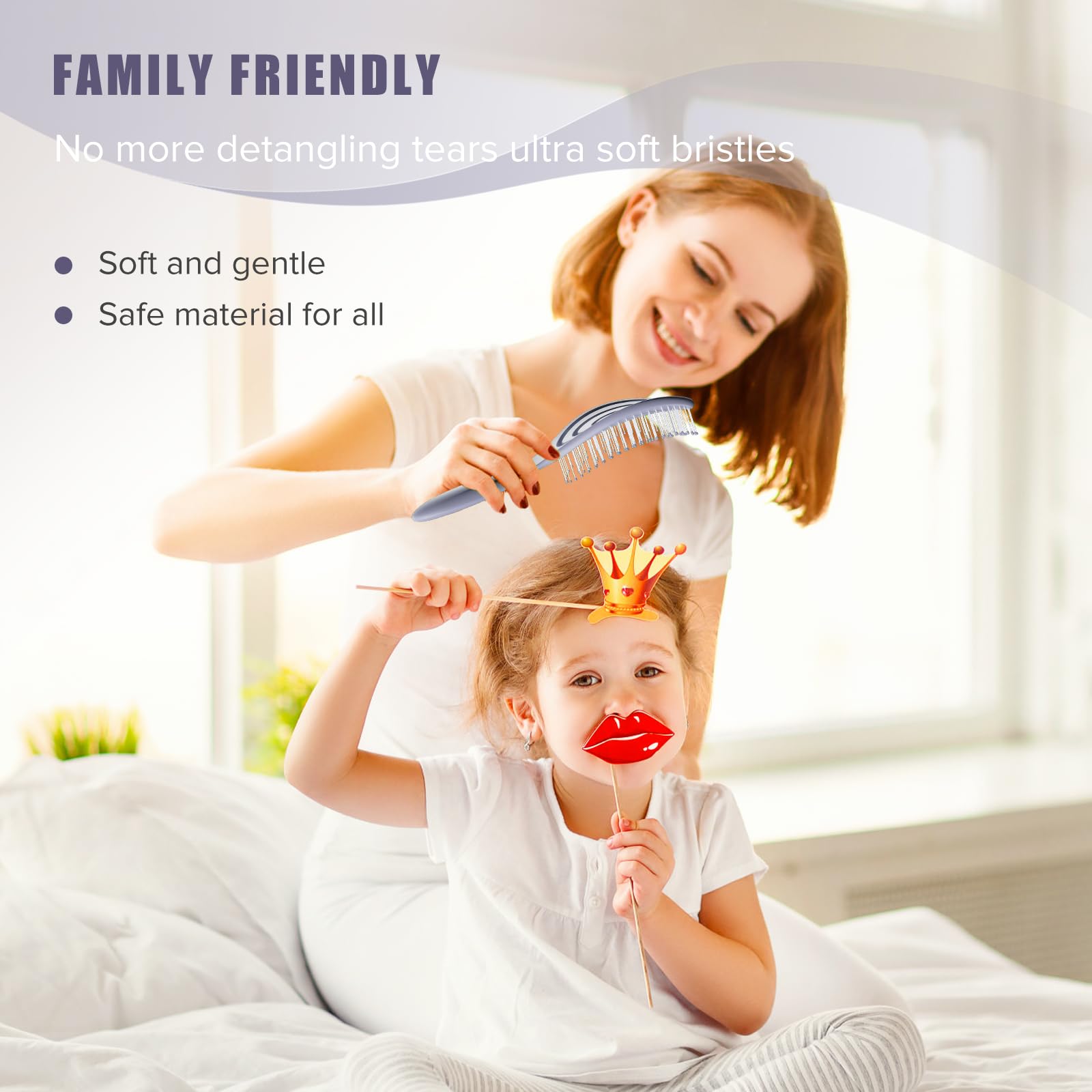 SHINLEA Anti-Tangle Detangling Hair Brush with Scalp Massaging Spiral Design for Wet & Dry Use 7