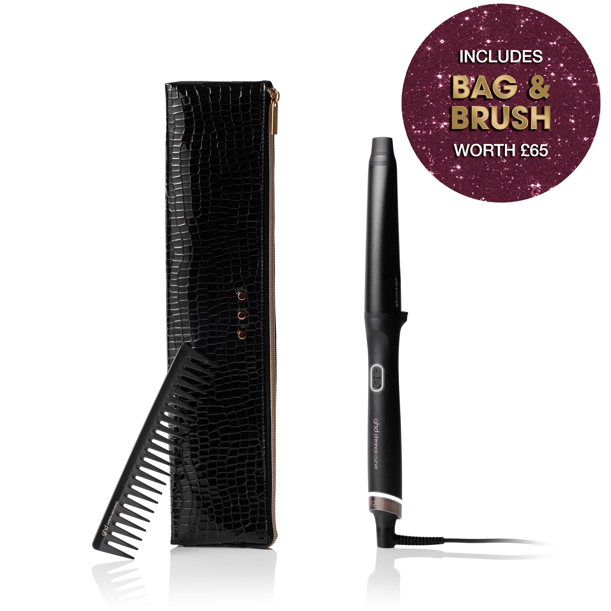 ghd Chronos Curve Conical Wand Festive Gift Set - Hair Curler with Paddle 6