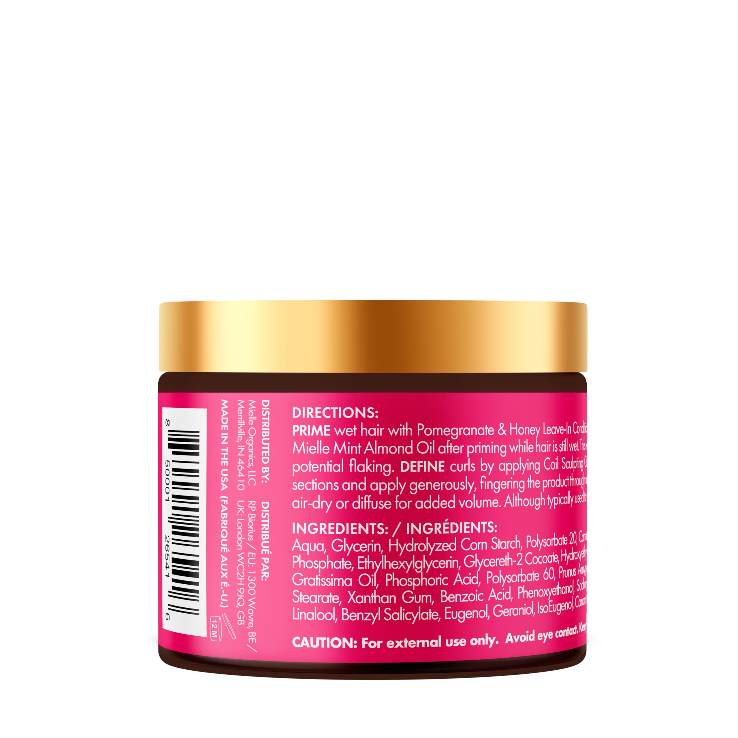 Mielle Pomegranate & Honey Curl Cream for Type 4 Hair - Coil & Curl Defining Cream, 340 ml