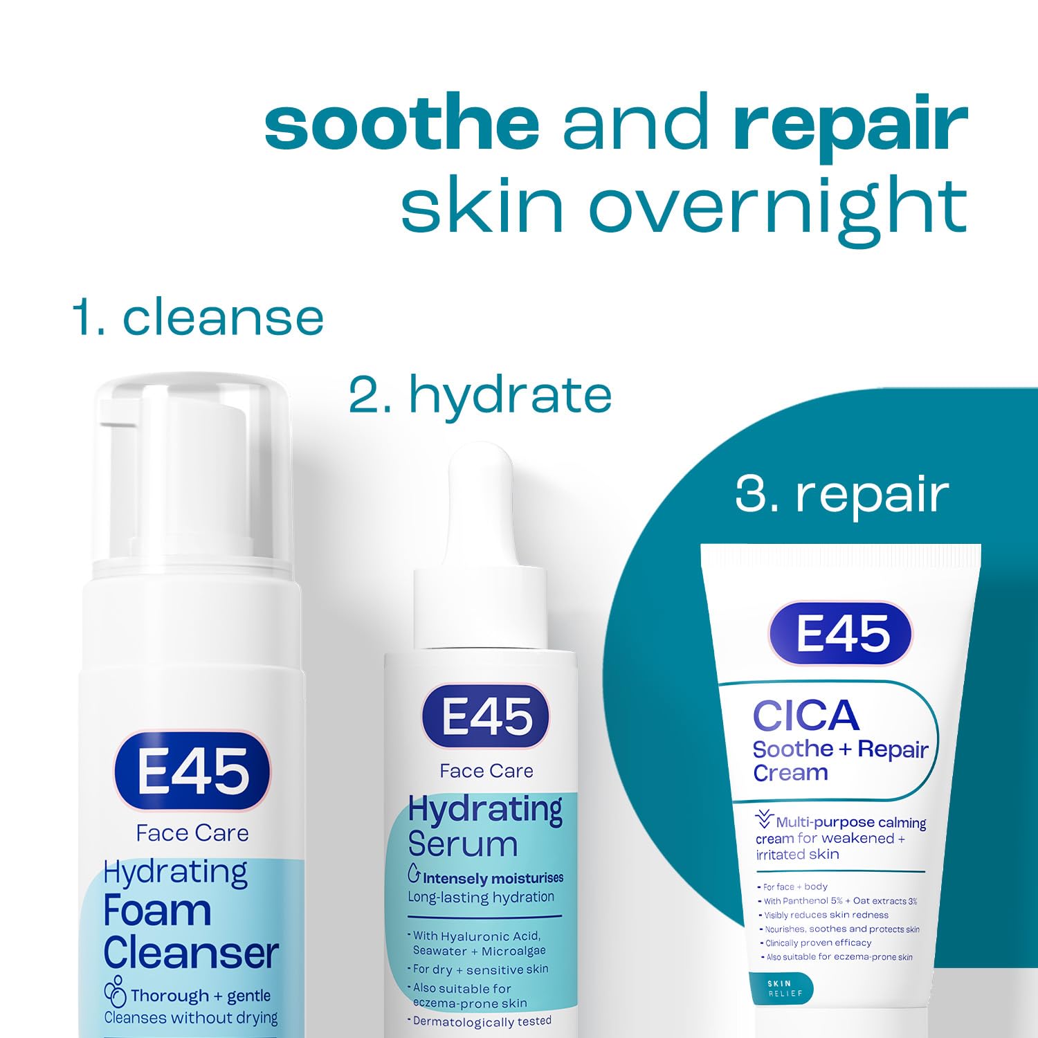 E45 Cica Soothe & Repair Cream for Dry, Sensitive, and Irritated Skin 7